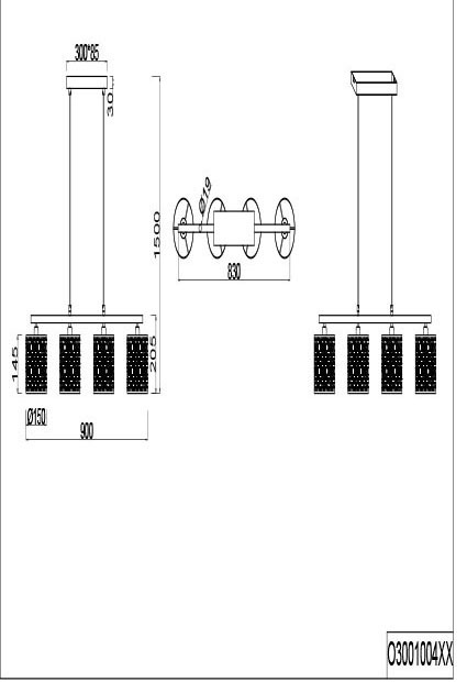 Leonique Pendelleuchte »Jules« E14 1 Stk. 4-flammige Hängeleuchte mit Wiener Geflecht, höhenverstellbar