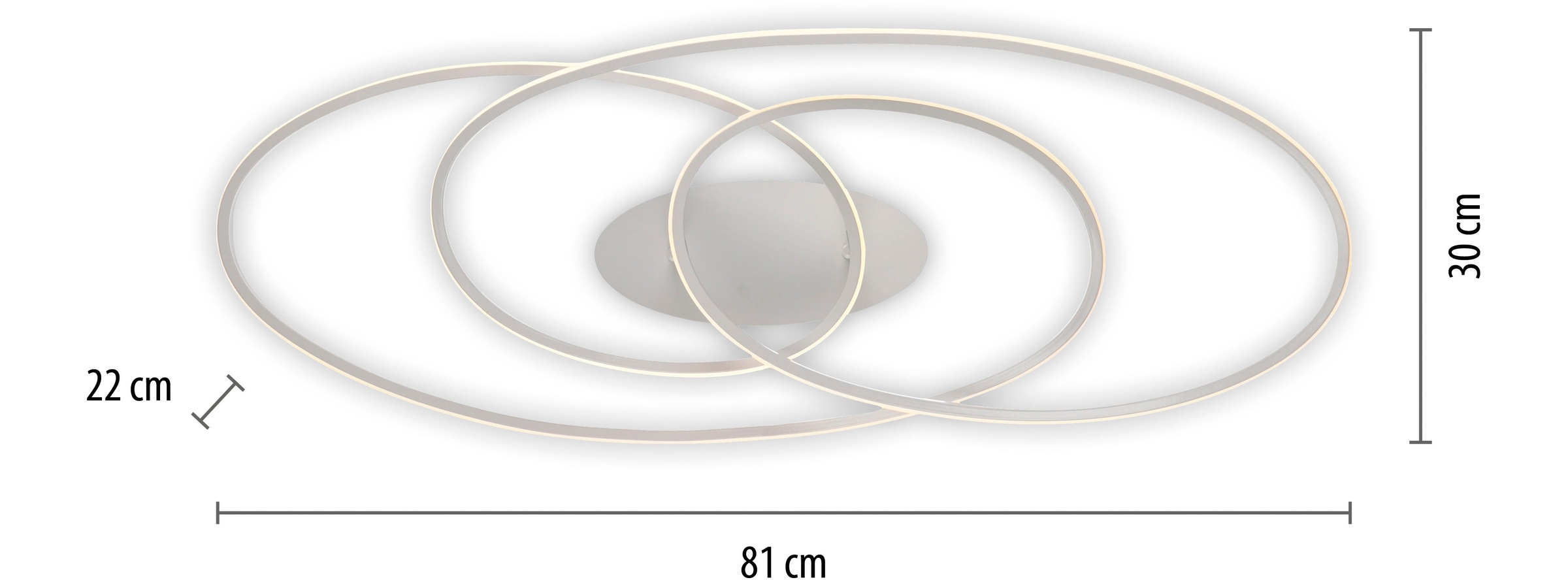 JUST LIGHT Deckenleuchte »LUMACA« LED-Board 1 Stk. Warmweiß LED