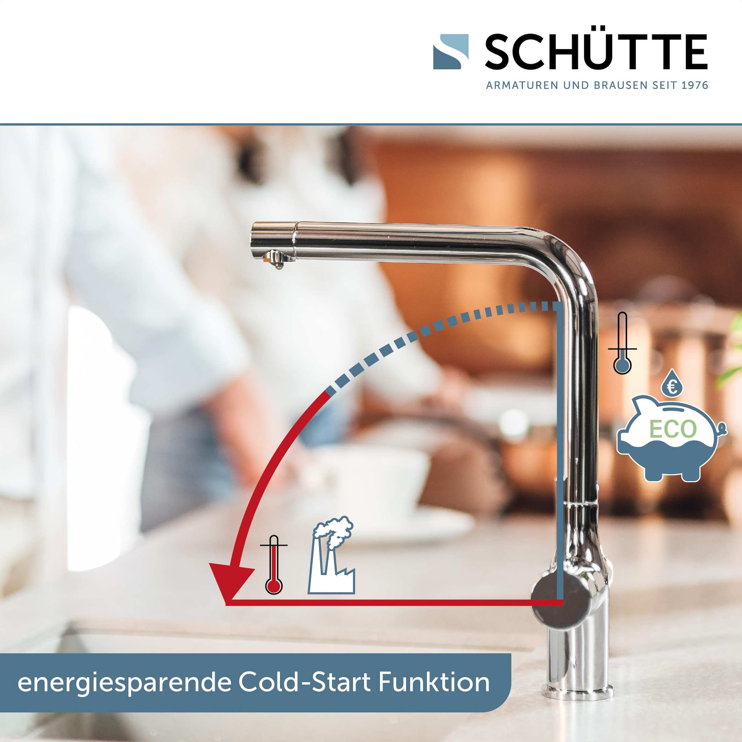 Schütte Spültischarmatur »AQUASTAR PRO« mit Filtersystem für Trinkwasser, praktische Cold-Start-Funktion