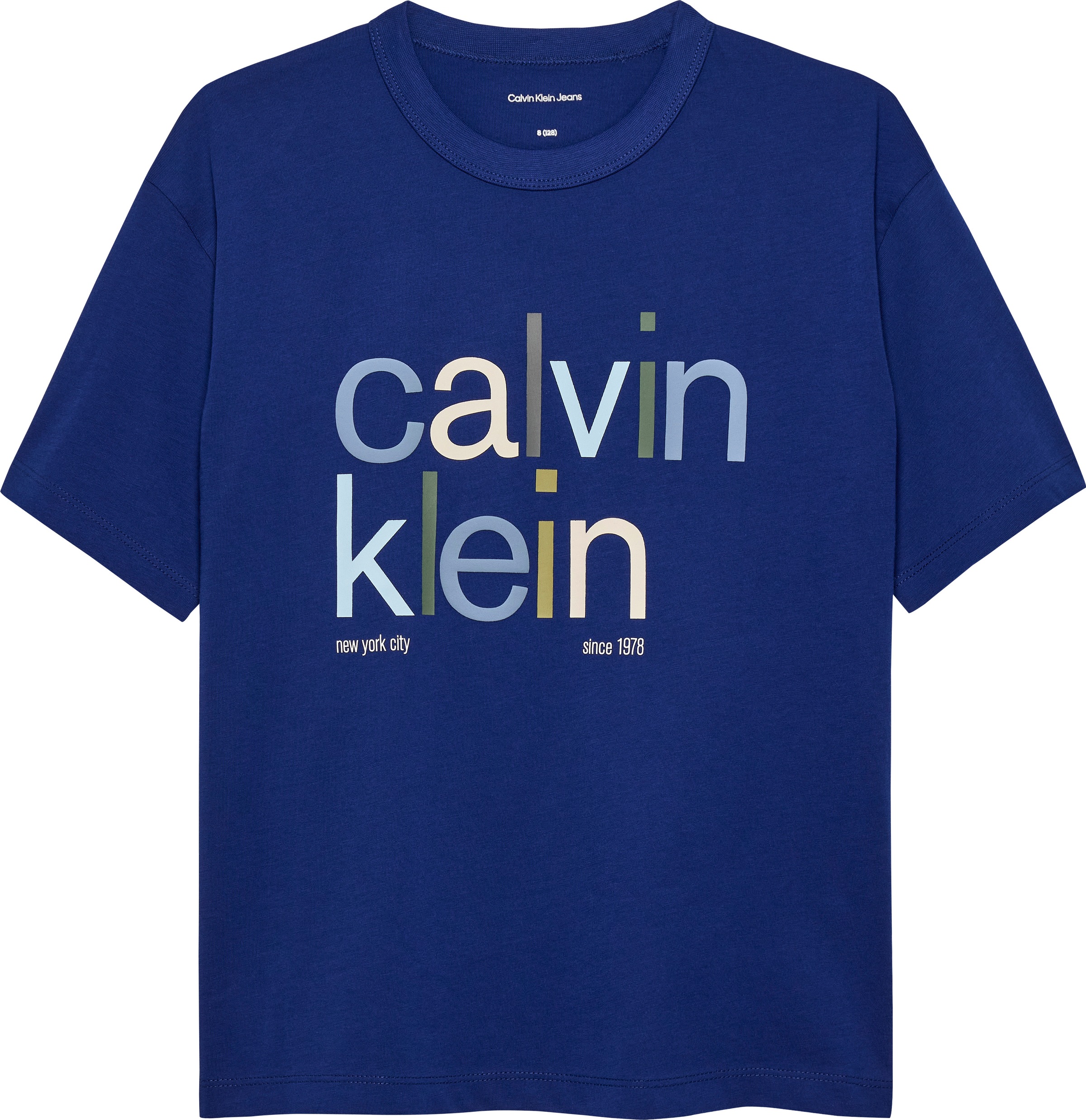 Calvin Klein Jeans T-Shirt »COLOR LOGO GRAPHIC SS T-SHIRT«, für Kinder bis 16 Jahre, Logo-Schriftzug
