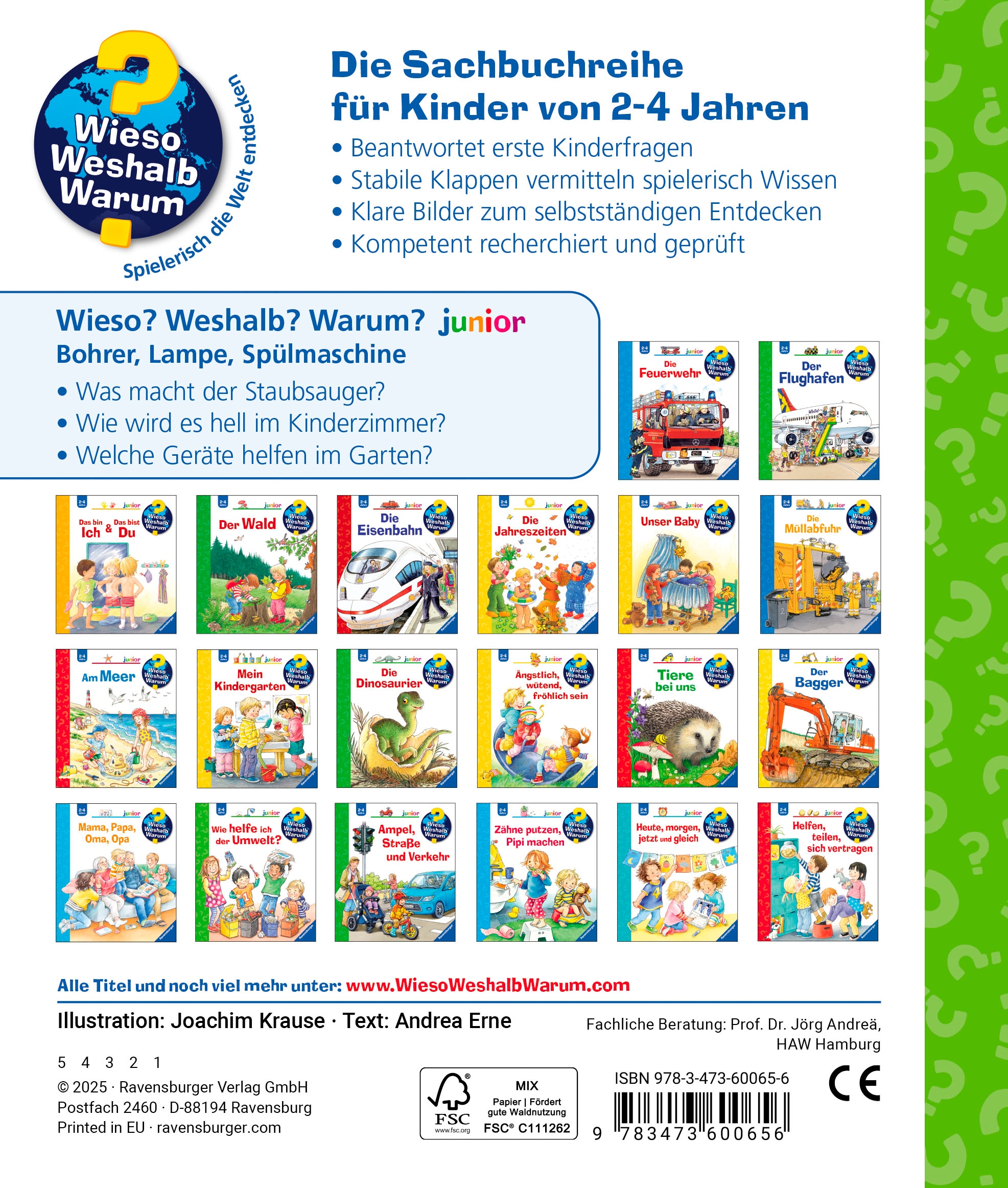 Ravensburger Kinderbuch »Wieso? Weshalb? Warum? junior, Band 76 Bohrer, Lampe, Spülmaschine« Made in Europe