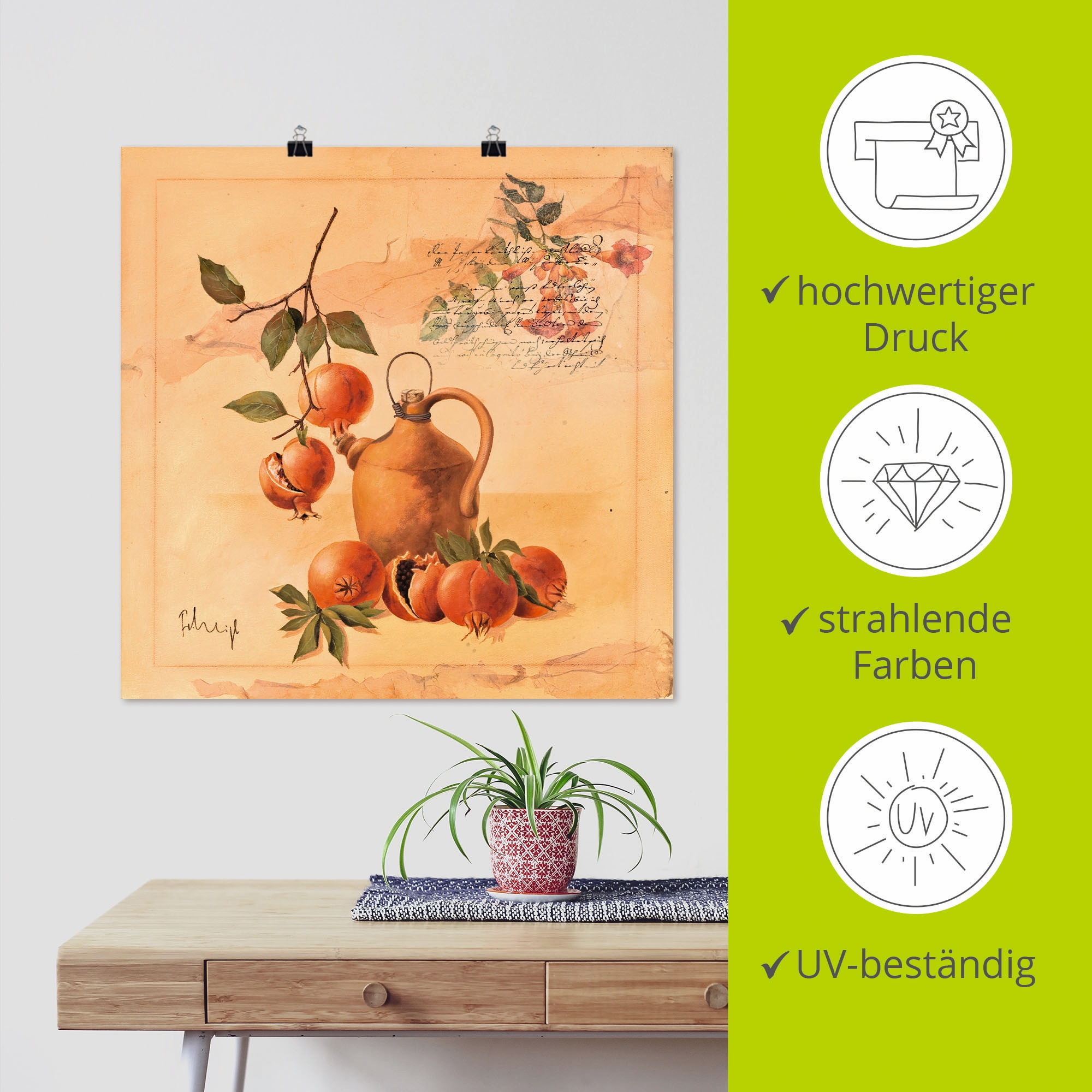 Artland Poster »Glückliche Erinnerungen«, Arrangements, (1 St.), als Leinwandbild, Wandaufkleber oder Poster in versch. Größen