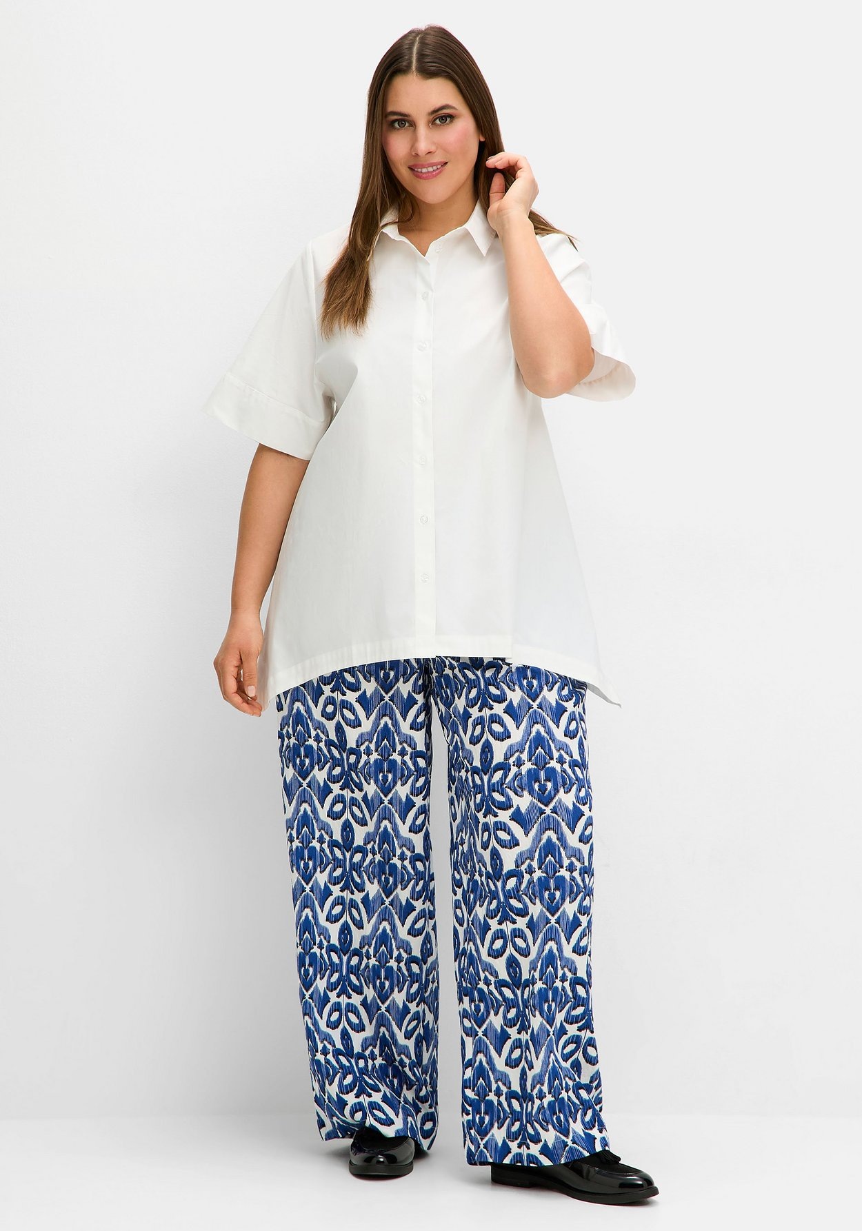 Sheego Stoffhose »Hose mit Teilgummibund«