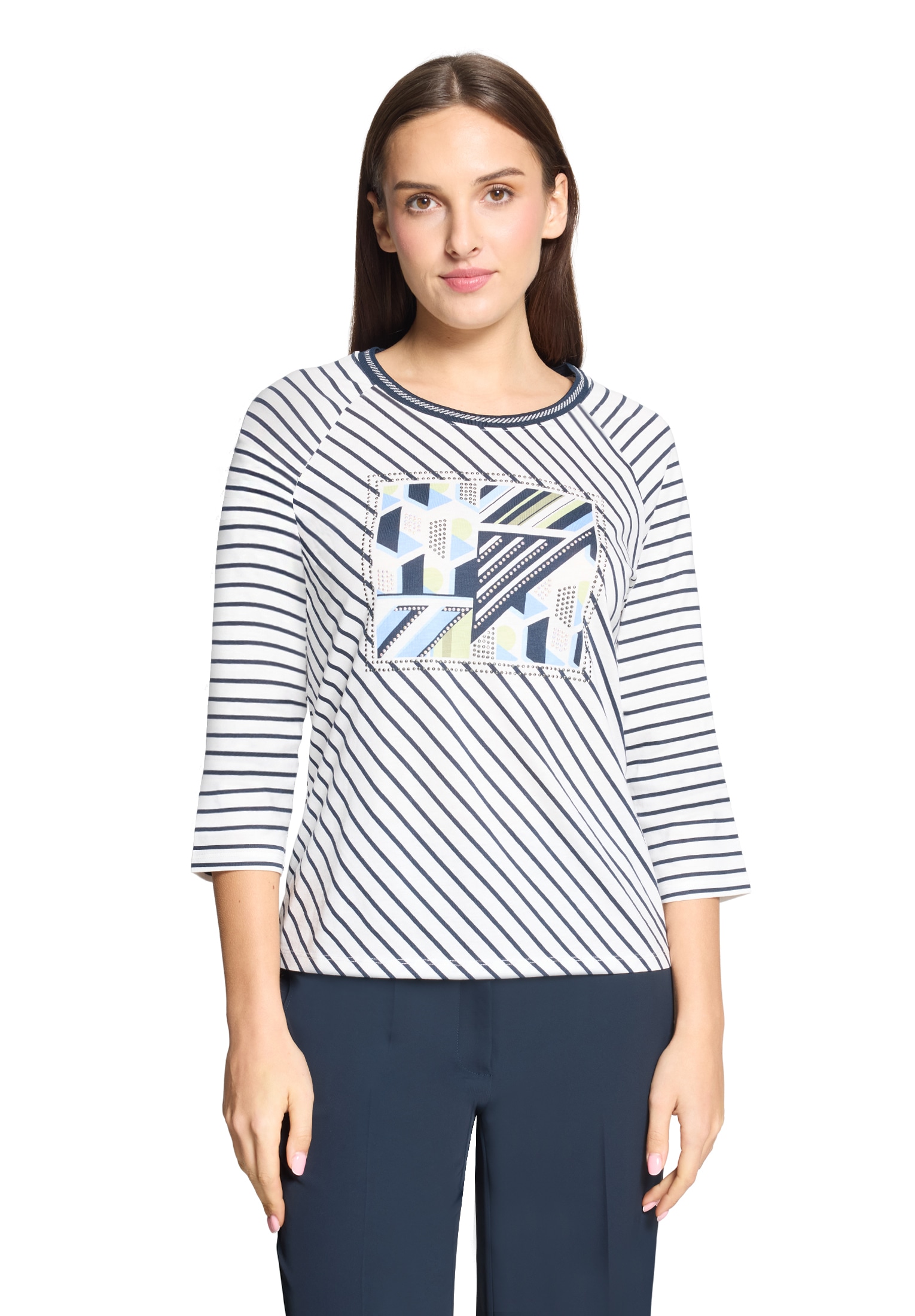 Betty Barclay 3/4-Arm-Shirt »Ringelshirt mit Strass«