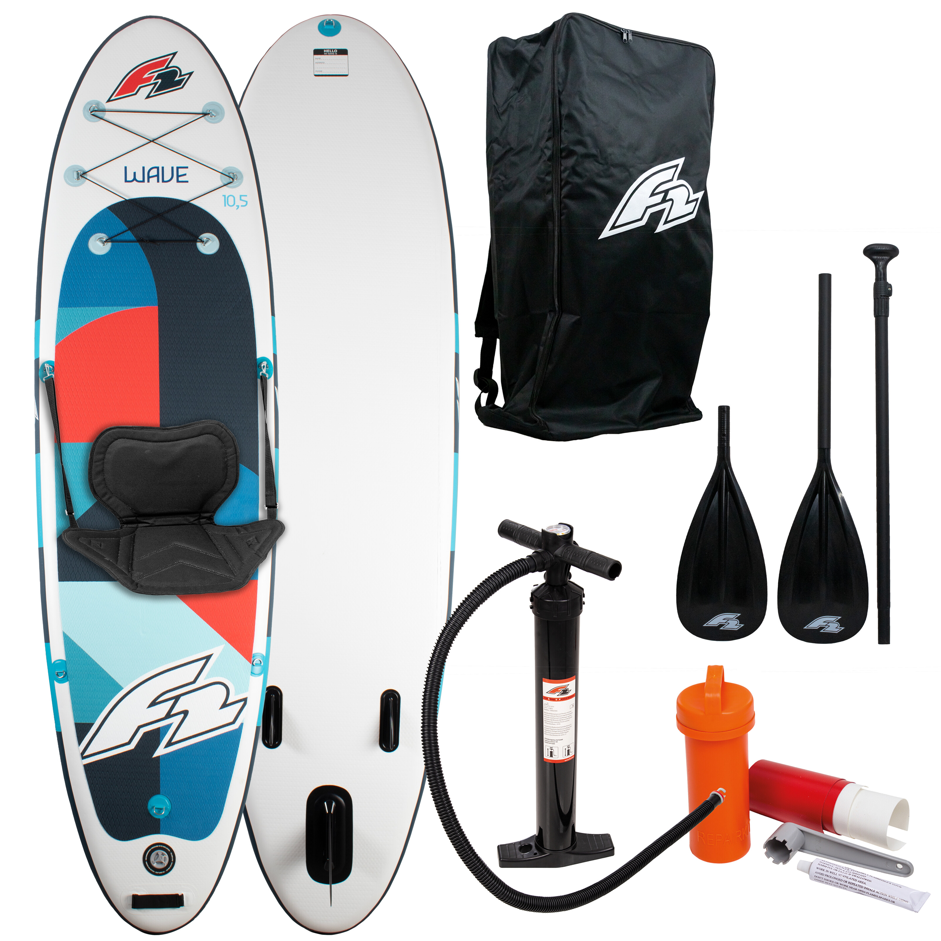 SUP-Board »Wave 10,5"«, (Set, mit Paddel, Pumpe, Transportrucksack und Sitz)