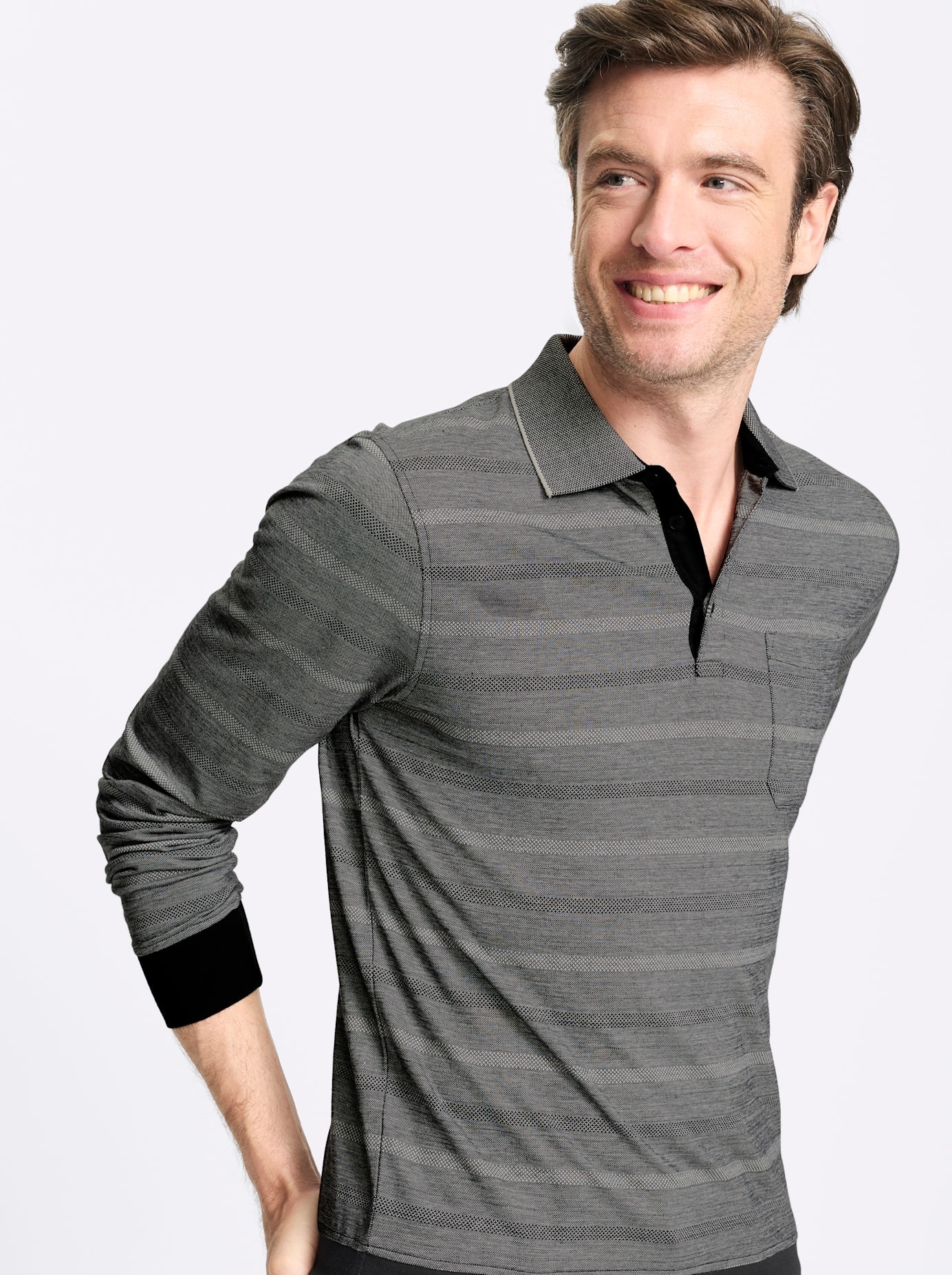 Marco Donati Poloshirt »Langarm-Shirt« 1