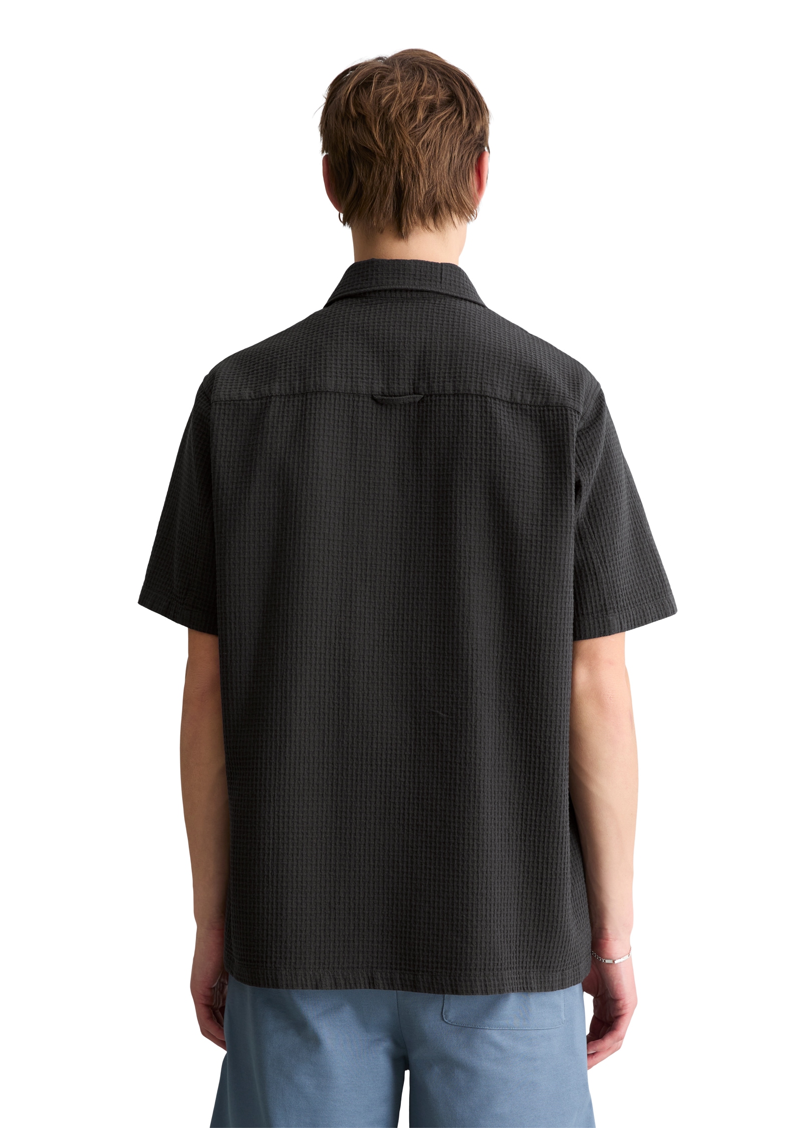 Marc O'Polo DENIM Kurzarmhemd regular mit Karo-Struktur