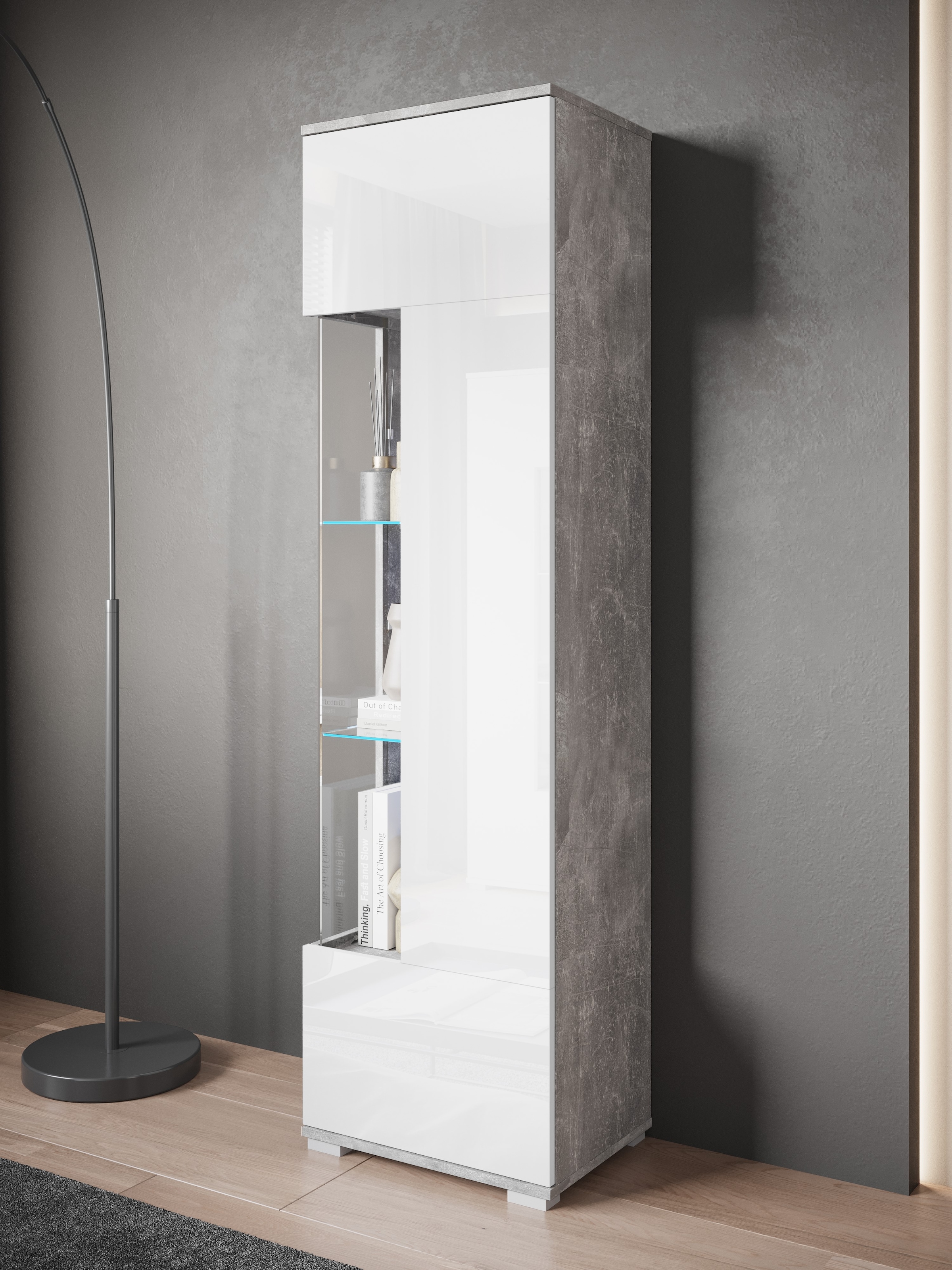 INOSIGN Vitrine »Kenia, stehend und hängend, Türanschlag wechselbar« 1 Stk. tlg. Vitrineschrank mit Glastüren 160 cm Höhe