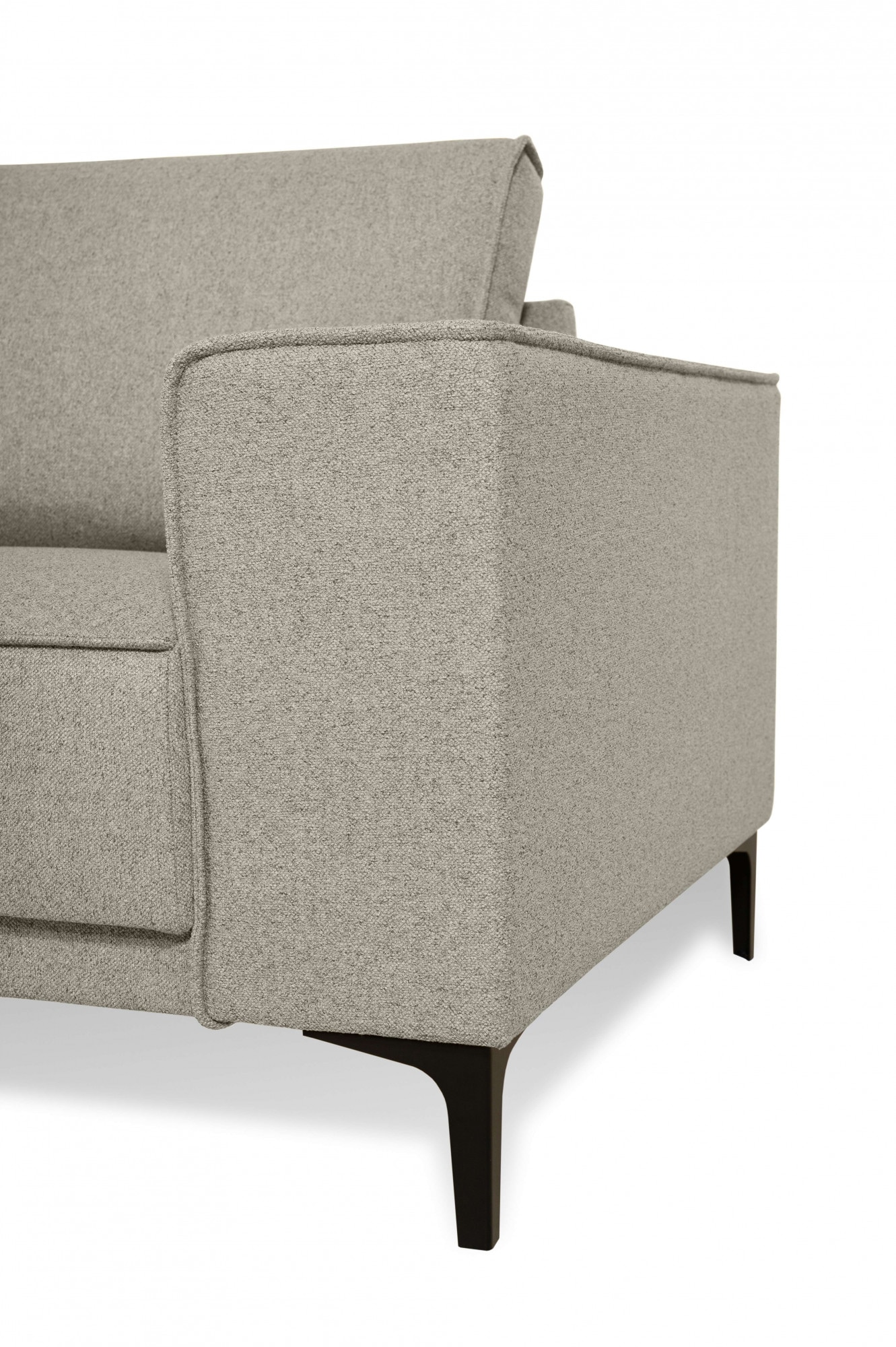 Places of Style Ecksofa »Casina«, mit abgerundeter Ottomane, in einem weichen Chenille-Stoff