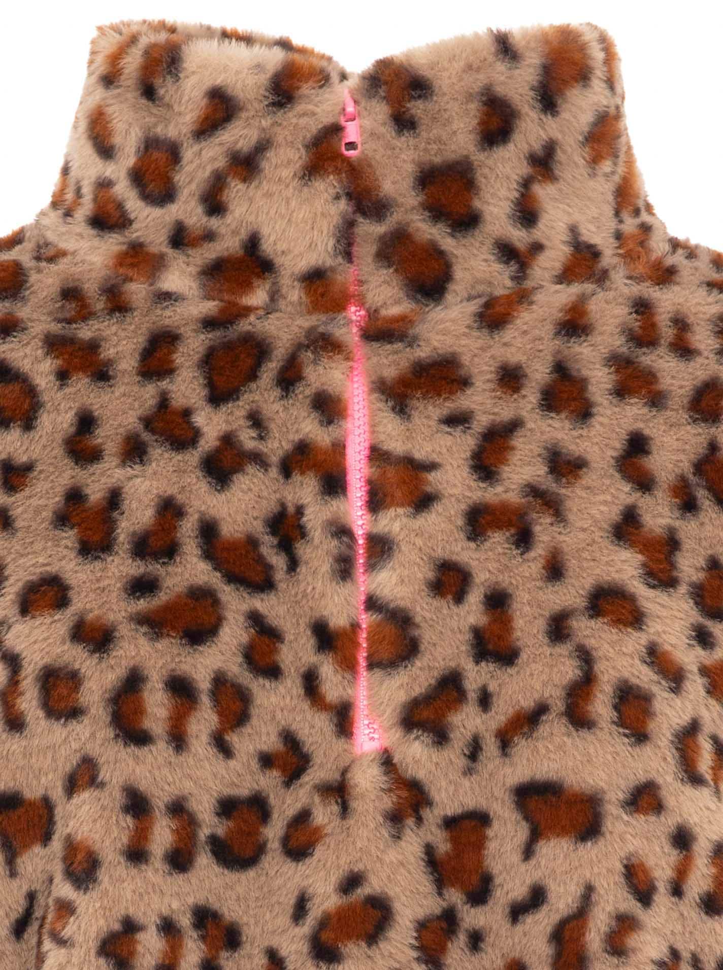 Zwillingsherz Troyer »Fake Fur Troyer Cozy Leo« mit Stehkragen, Reißverschluß, flauschiges Material, Leo-Allover