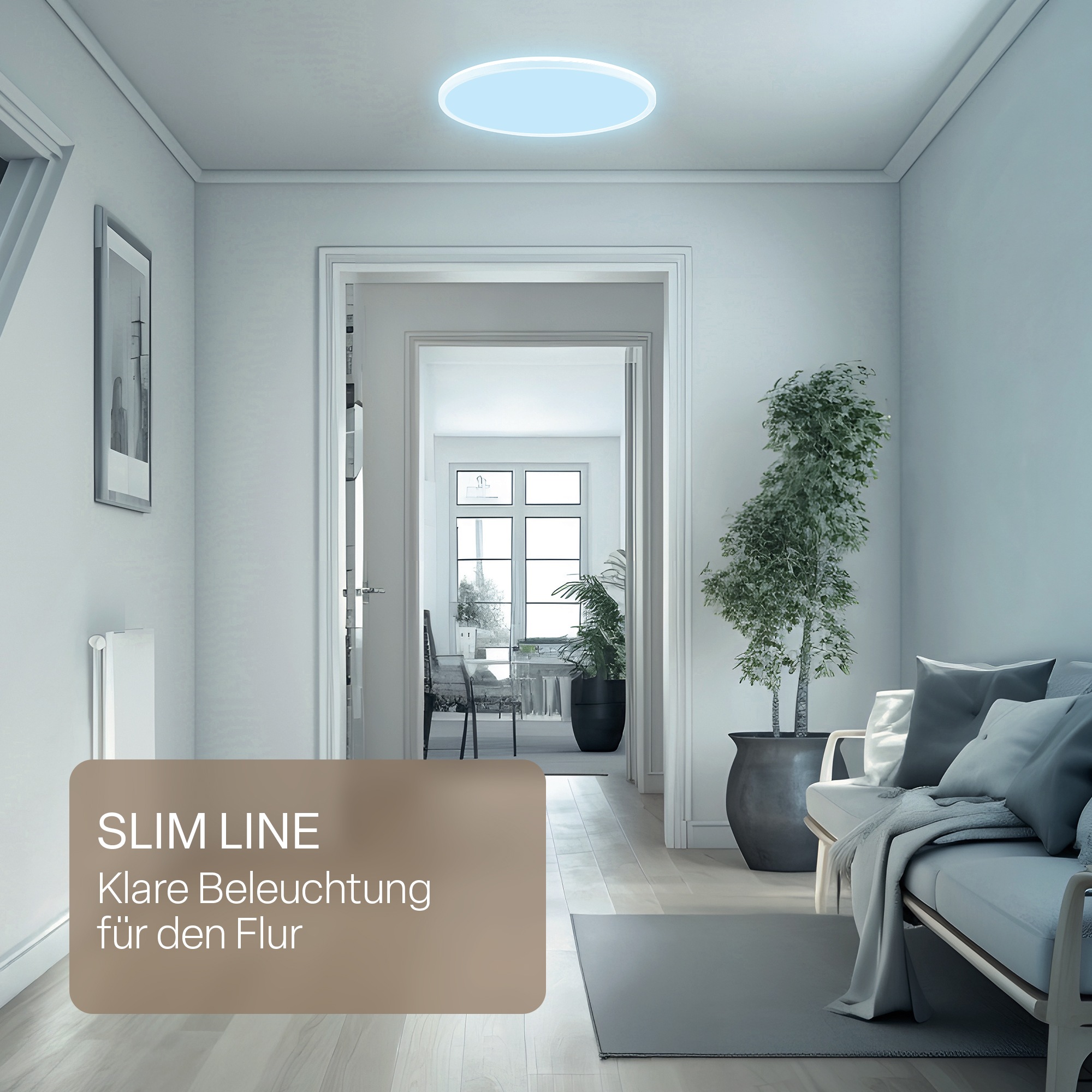 B.K.Licht LED Panel »SHALLOW« LED-Board 1 Stk. warmweiß - kaltweiß 42x3 cm, Badlampe, Badezimmer, Küche, Wohnzimmer
