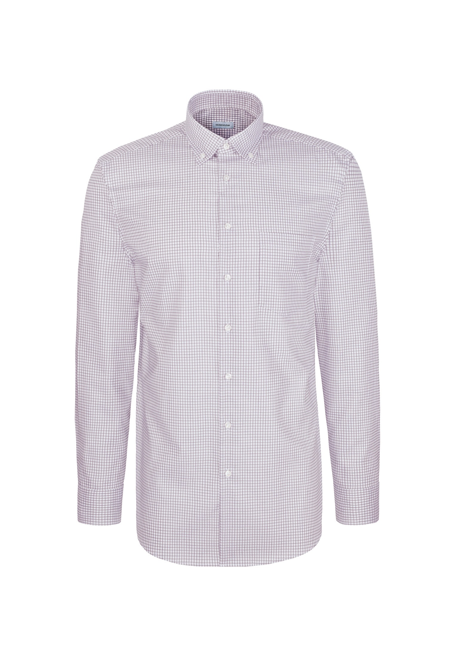 seidensticker Businesshemd »Schwarze Rose« Regular 1/1 Button-Down-Kragen Karo