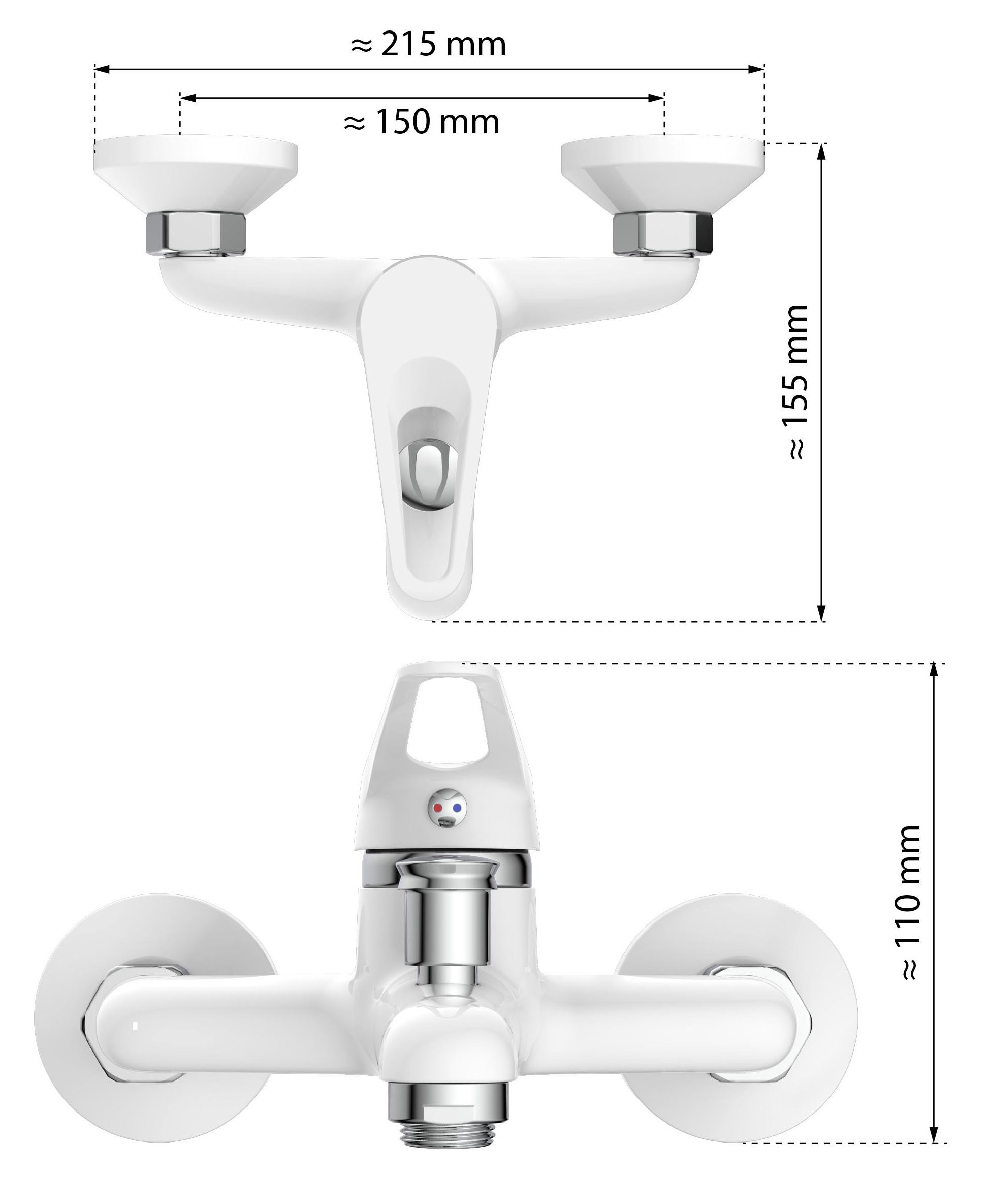Eisl Badarmatur »3-teilige Serie SPEED« Set,  geräuscharm, Marken-Mischdüse