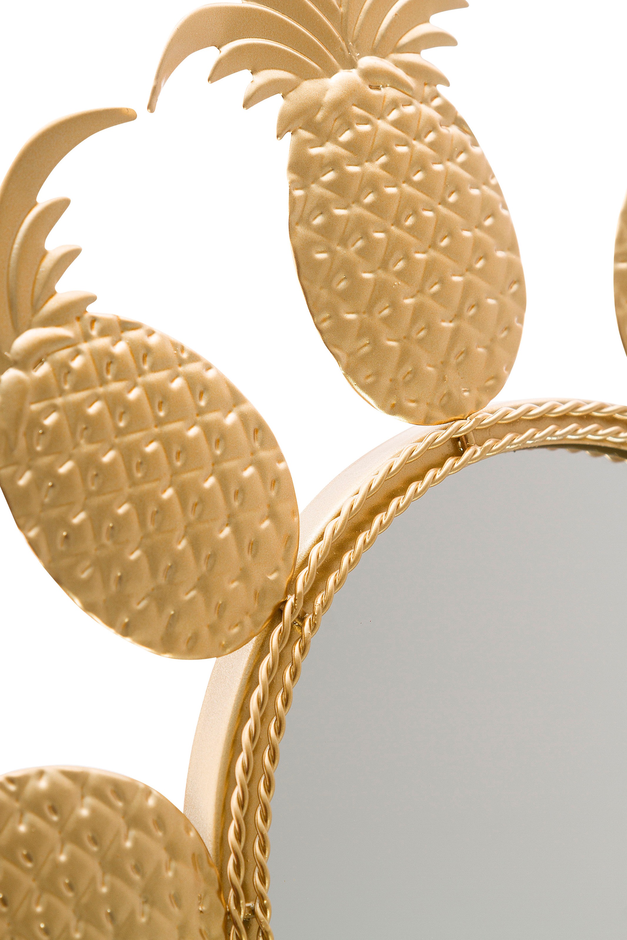 Myflair Möbel & Accessoires Dekospiegel »Annama«, (1 St.), Wandspiegel, gold, Landhaus, rund, Rahmen aus Metall, Blütenform