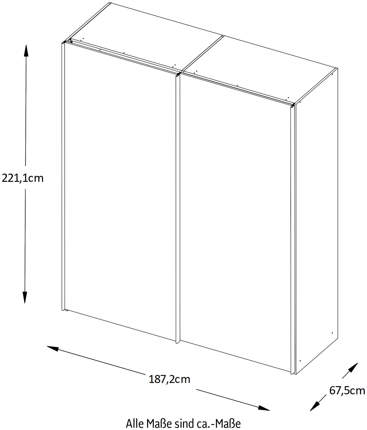 STAUD Schwebetürenschrank »Includo, Made in Germany« Mit vier verschiedenen Ausstattungsvarianten