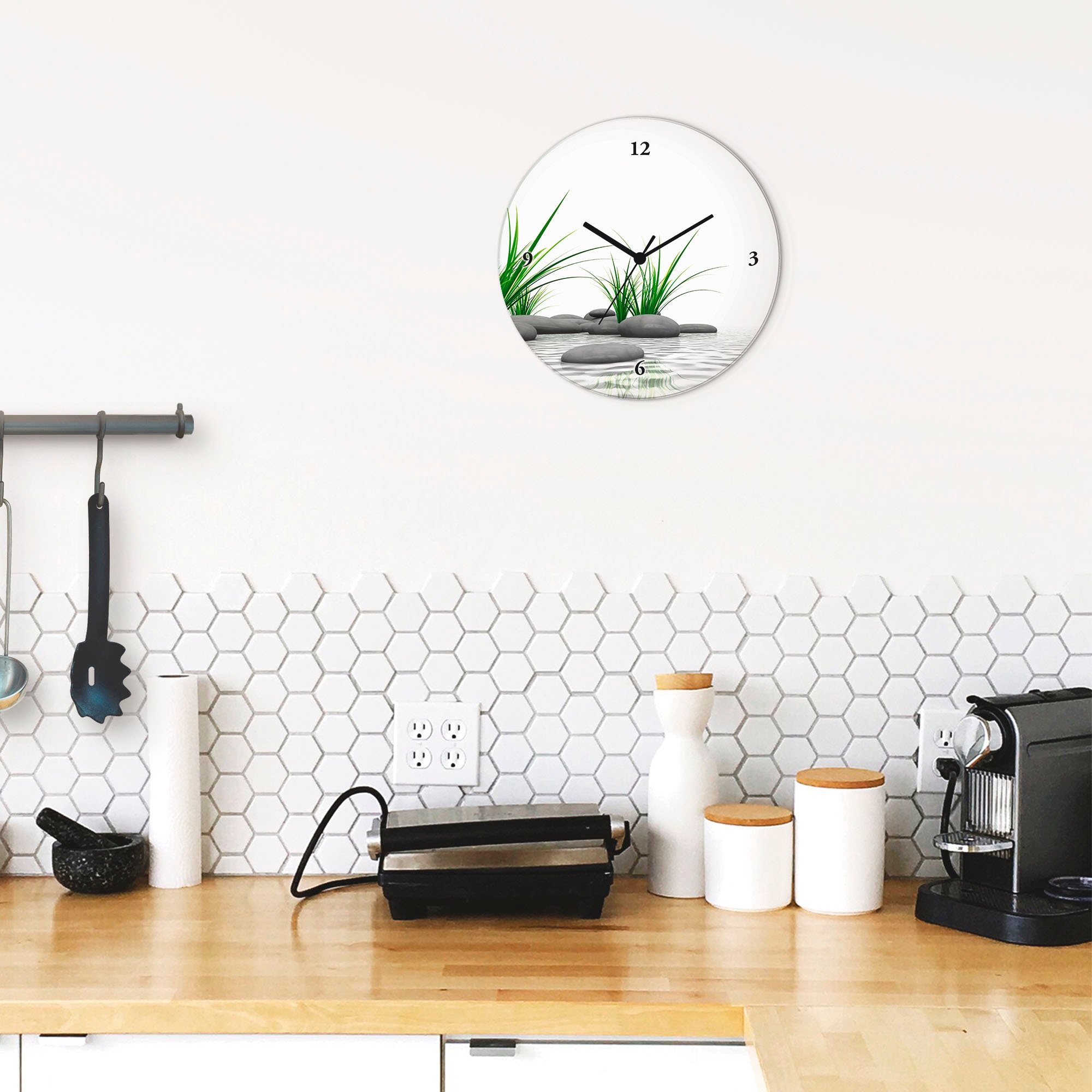 Artland Wanduhr »3 D Steine« wahlweise mit Quarz- oder Funkuhrwerk, lautlos ohne Tickgeräusche