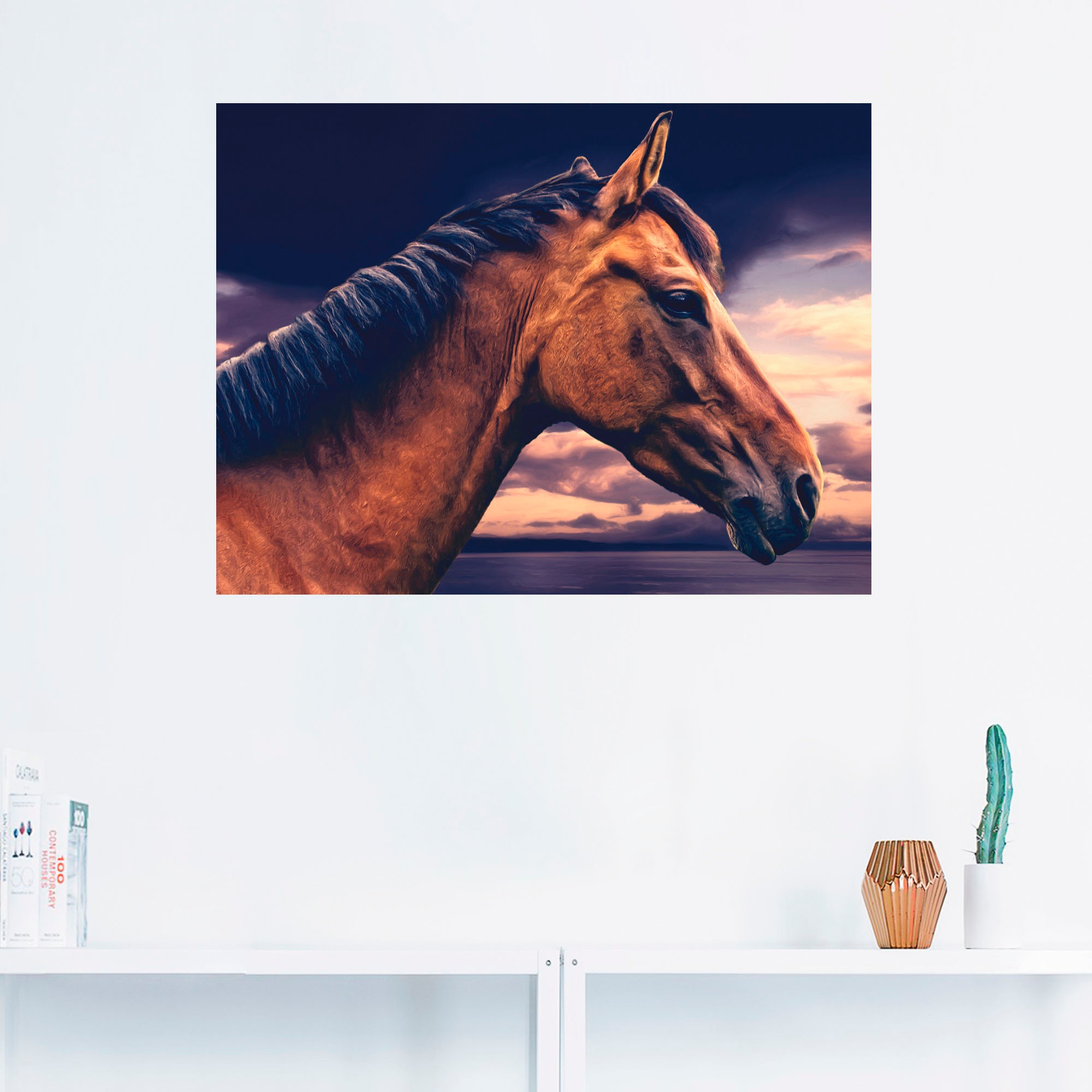 Artland Wandbild »Pferd am Meer«, Haustiere, (1 St.), als Leinwandbild,  Wandaufkleber oder Poster in versch. Größen auf Rechnung bestellen | Leinwandbilder
