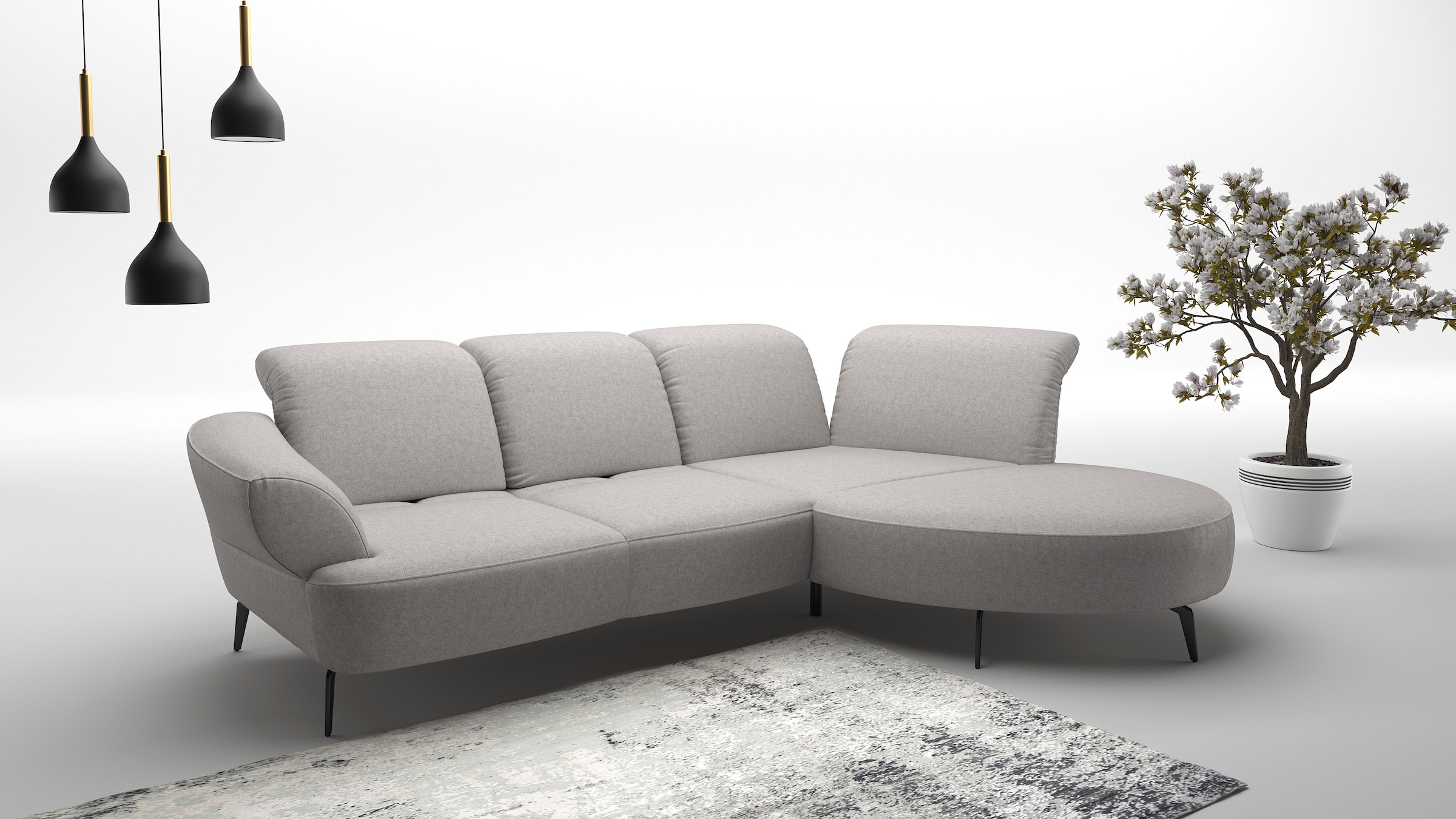 sit&more Ecksofa »Dance, L-Form, inkl. Sitztiefenverstellung« inkl. Click&Seat, optional mit Kopfteilverstellung