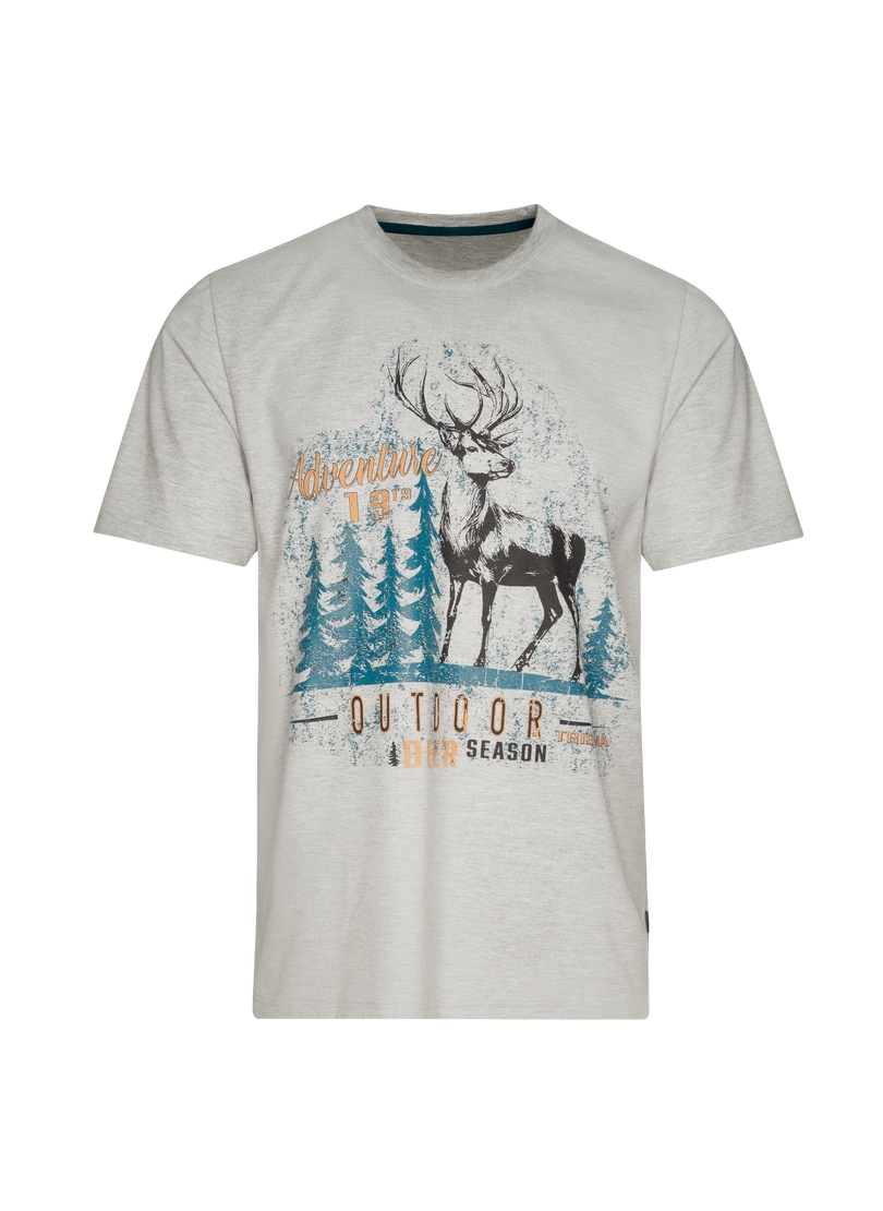 Trigema T-Shirt »TRIGEMA T-Shirt mit großem Hirsch-Printmotiv«, (1 tlg.)