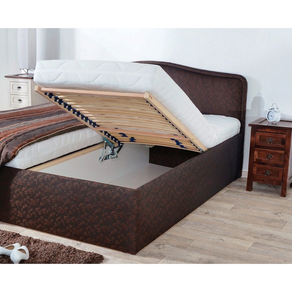 Westfalia Schlafkomfort Polsterbett, inkl. Bettkasten und Tagesdecke bei Ausführung mit Matratze