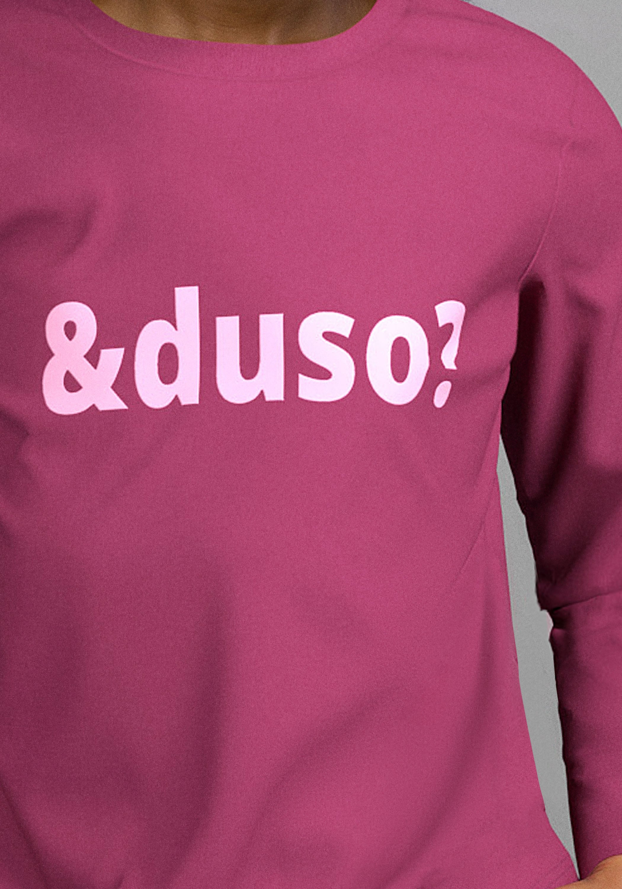 KIDSWORLD Langarmshirt »Spruch: &duso?« Lässiger Sprüche-Print