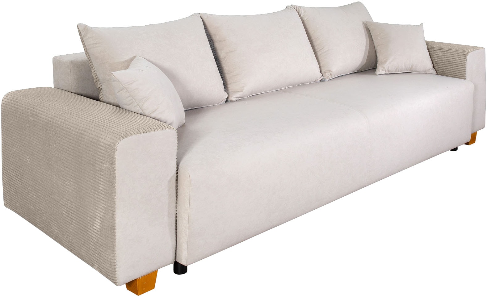 COLLECTION AB Schlafsofa »Yves, Liegefläche (B/T): 142/194 cm«, inkl. Bettfunktion, Bettkasten, Federkern & Zierkissen