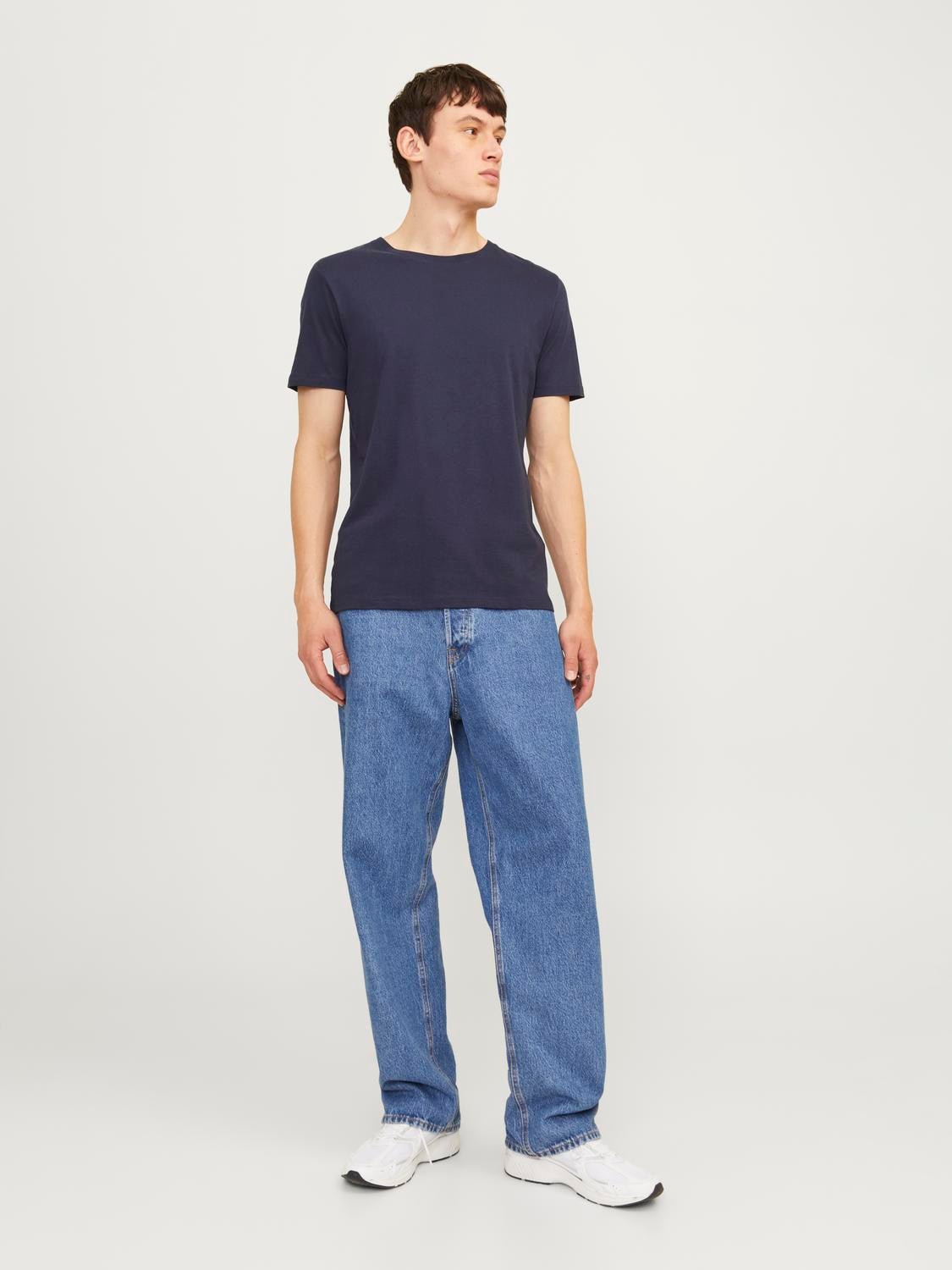 Jack & Jones Rundhalsshirt »JJEORGANIC BASIC TEE SS O-NE 3PK MP NOOS«