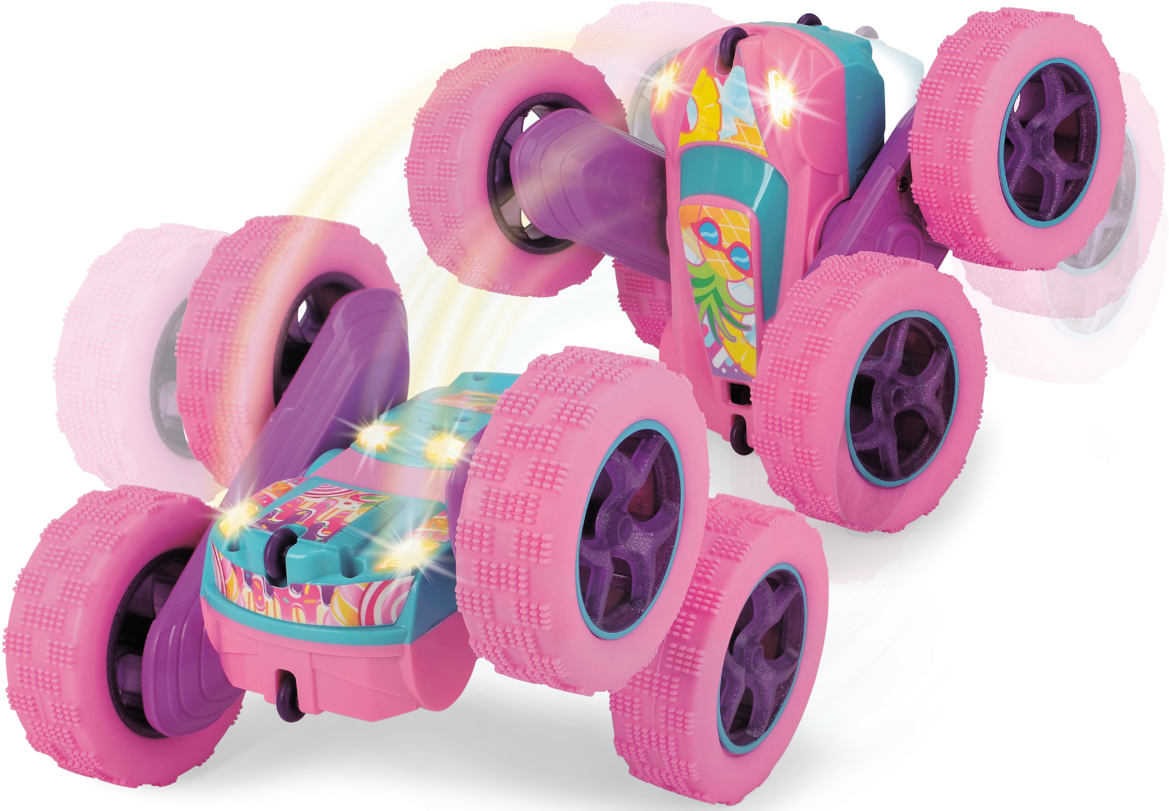 Dickie Toys RC-Monstertruck »Pink Flippy; 2,4 GHz«, mit Licht, Rotations- und Flip-Funktion