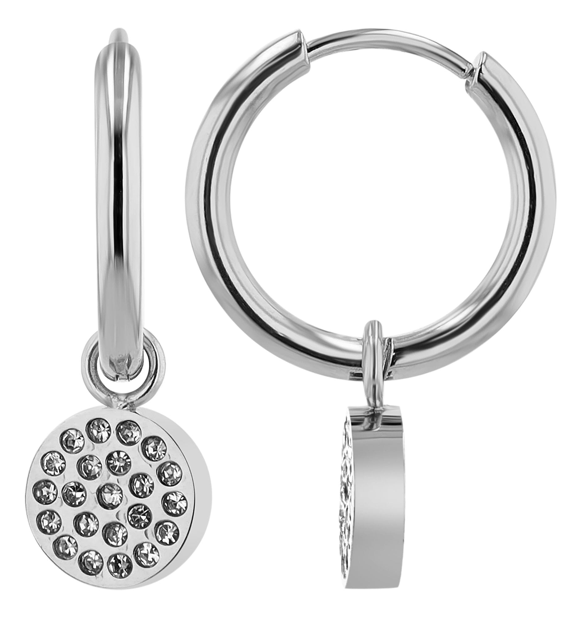 Adelia´s Kettenanhänger »Damen Anhänger ¿ Gravuranhänger aus Edelstahl mit Strass Steinchen«