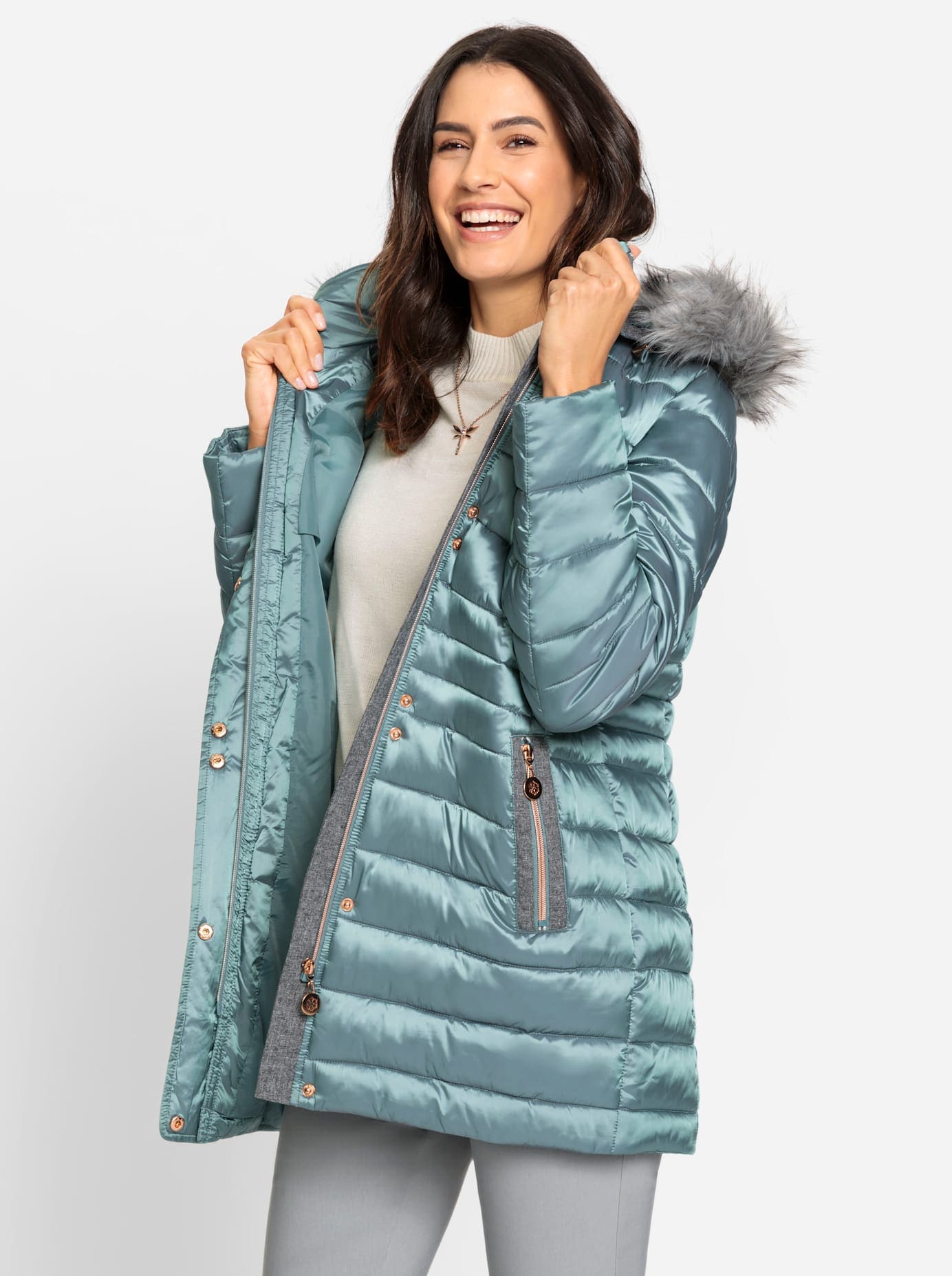 Inspirationen Steppjacke mit Kapuze