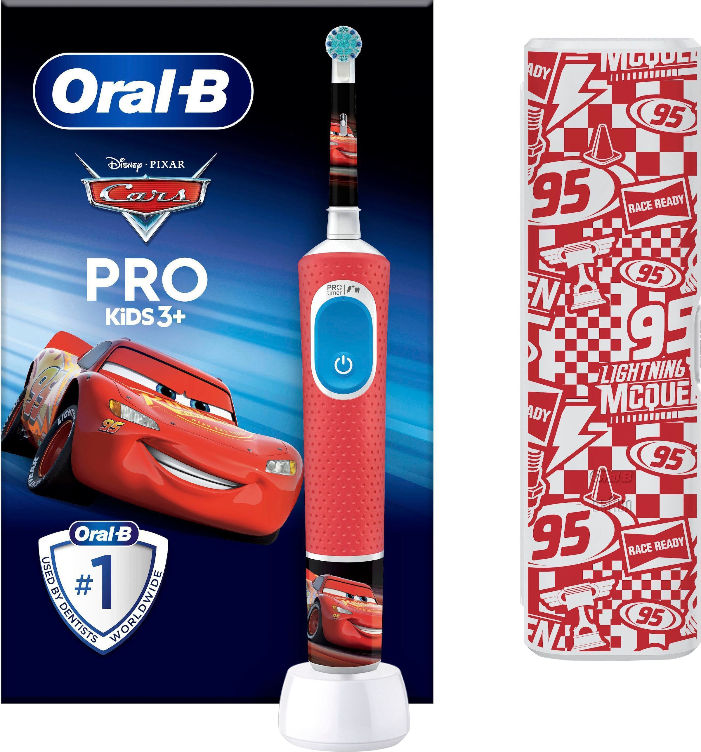 Oral-B Elektrische Zahnbürste »Pro Kids Cars«, 1 St. Aufsteckbürsten, für Kinder ab 3 Jahren