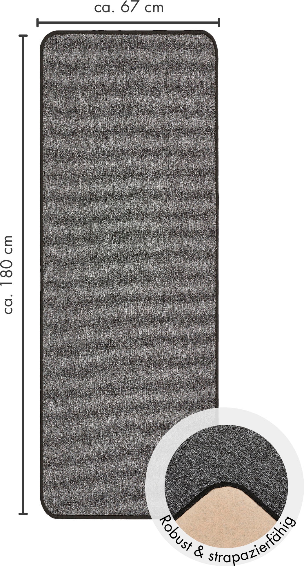 Andiamo Teppich »Luton, Made in Germany«, rechteckig, 5 mm Höhe, melierte Optik, auch als Läufer, Wohnzimmer & Schlafzimmer