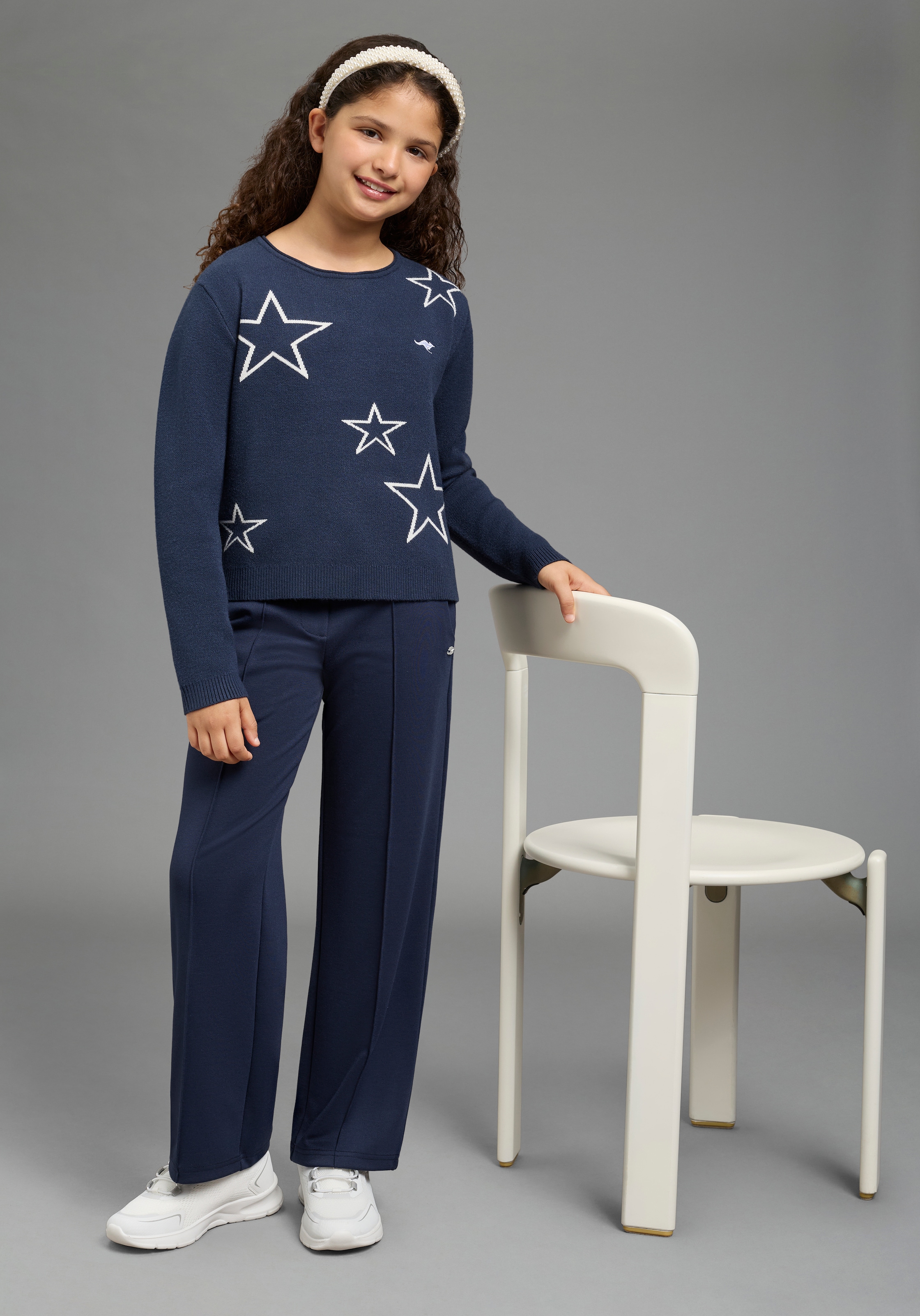KangaROOS Strickpullover »Strickpullover mit Sternen von KangaROOS« Weicher Pullover mit Sternen-Motiv, elastisches Strickmaterial
