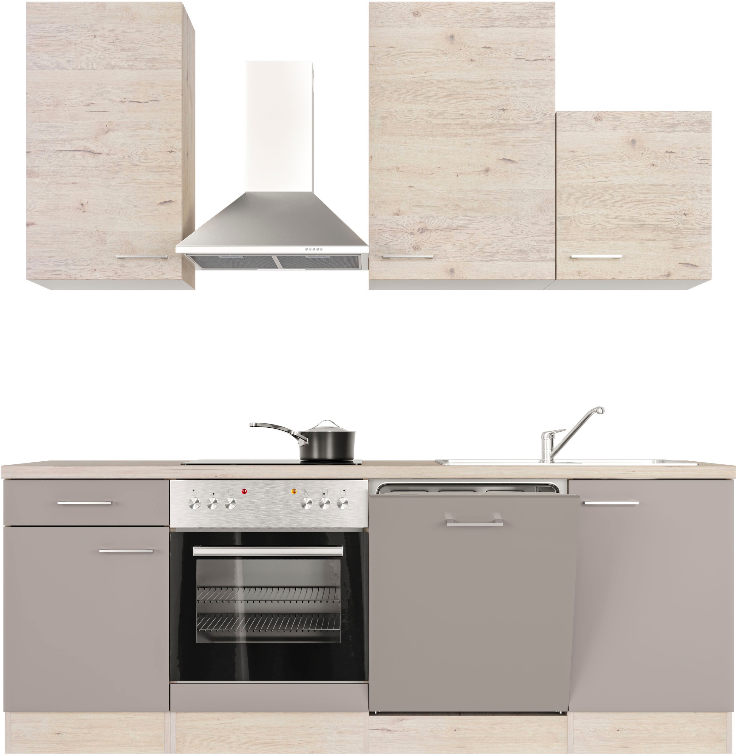 Küche in cm, mit Flex-Well Raten erhältlich 220 Breite auf Farbvarianten E-Geräten, »Riva«, bestellen vielen