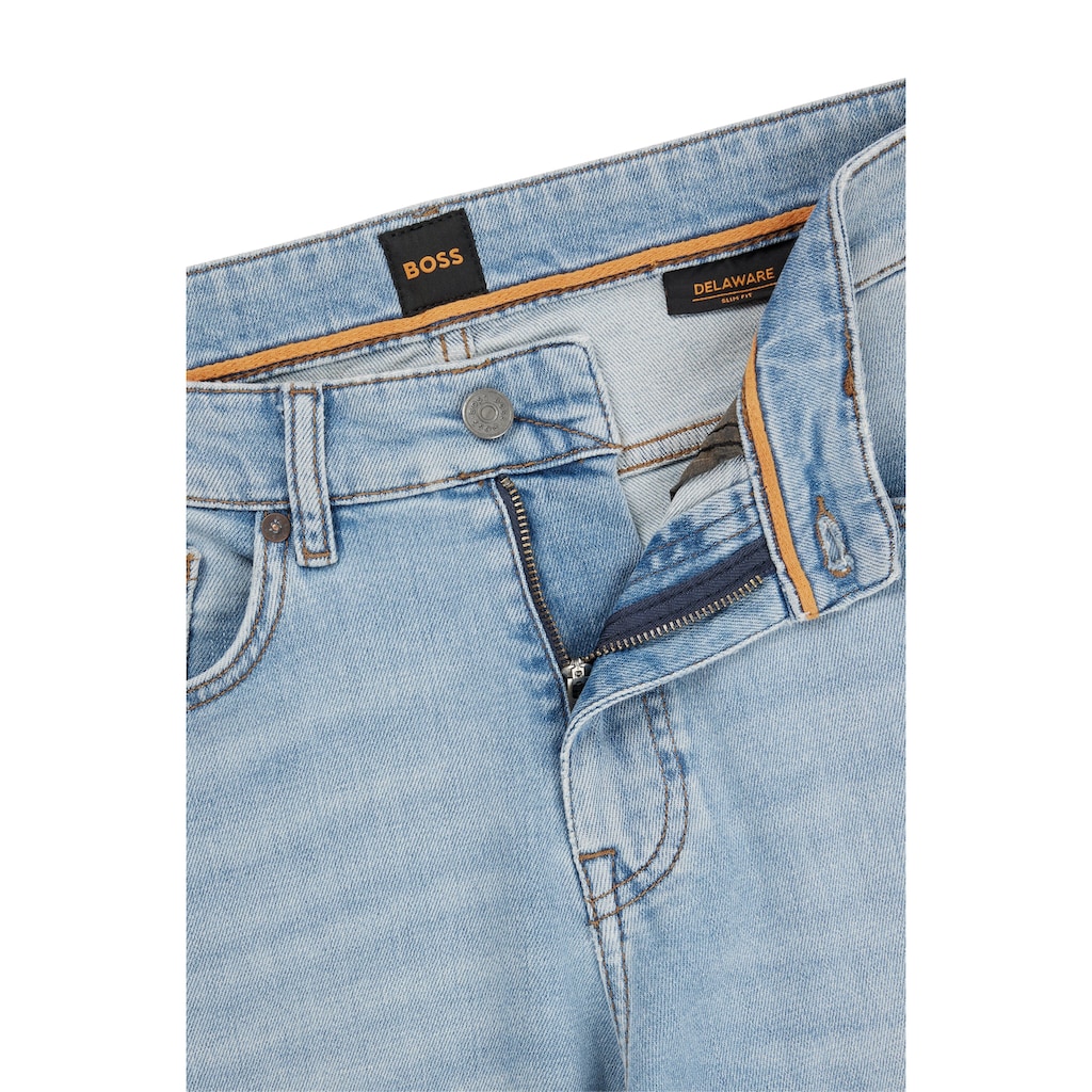 BOSS ORANGE Slim-fit-Jeans »Delaware BC-C«, mit BOSS Leder-Badge