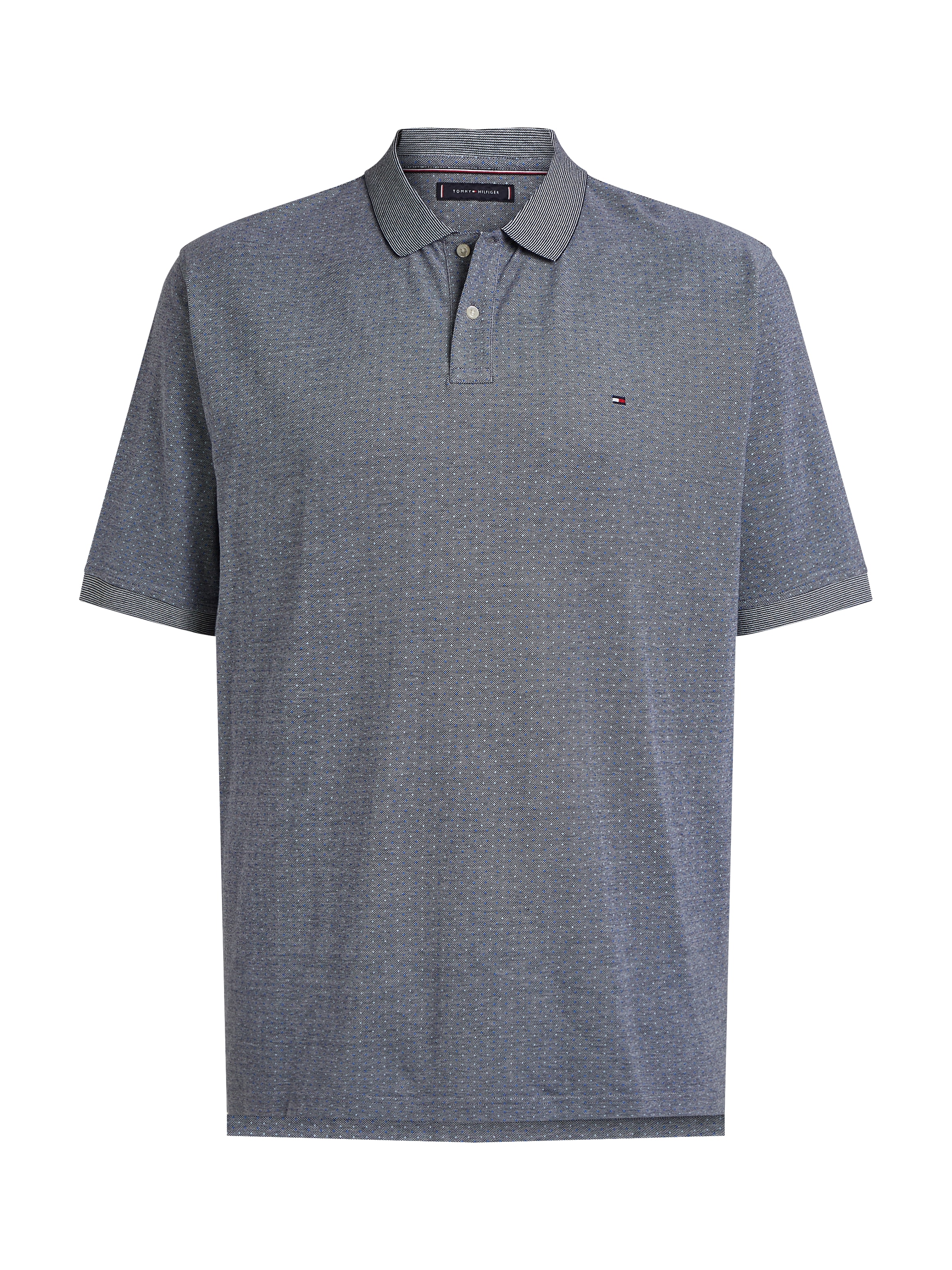 Tommy Hilfiger Big & Tall Poloshirt »BT-PIQUE MICROPRINT REG POLO-B«, in Großen Größen, Logostickerei