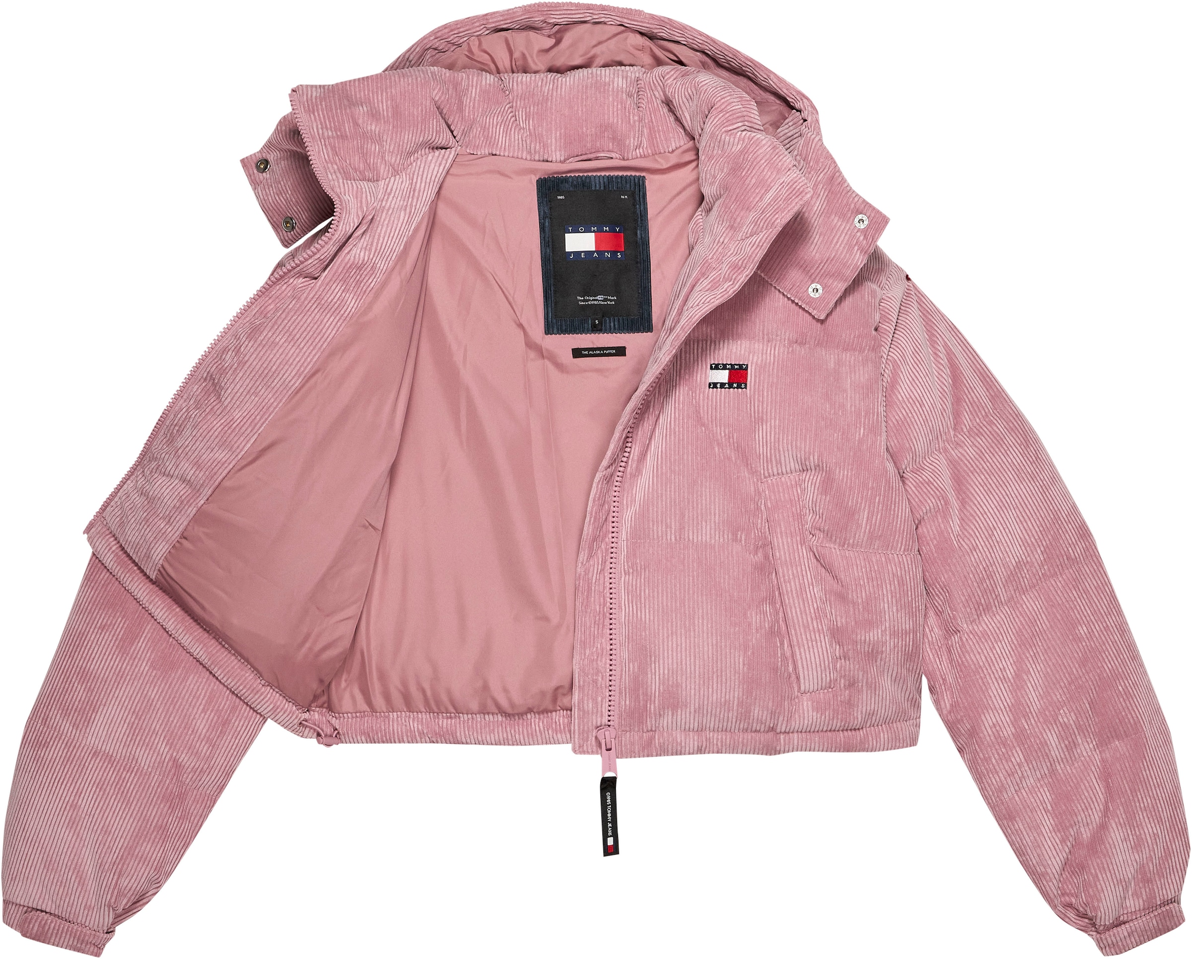 Tommy Jeans Steppjacke »TJW WASHED CORD CRP ALASKA«, mit Kapuze, aus Cord
