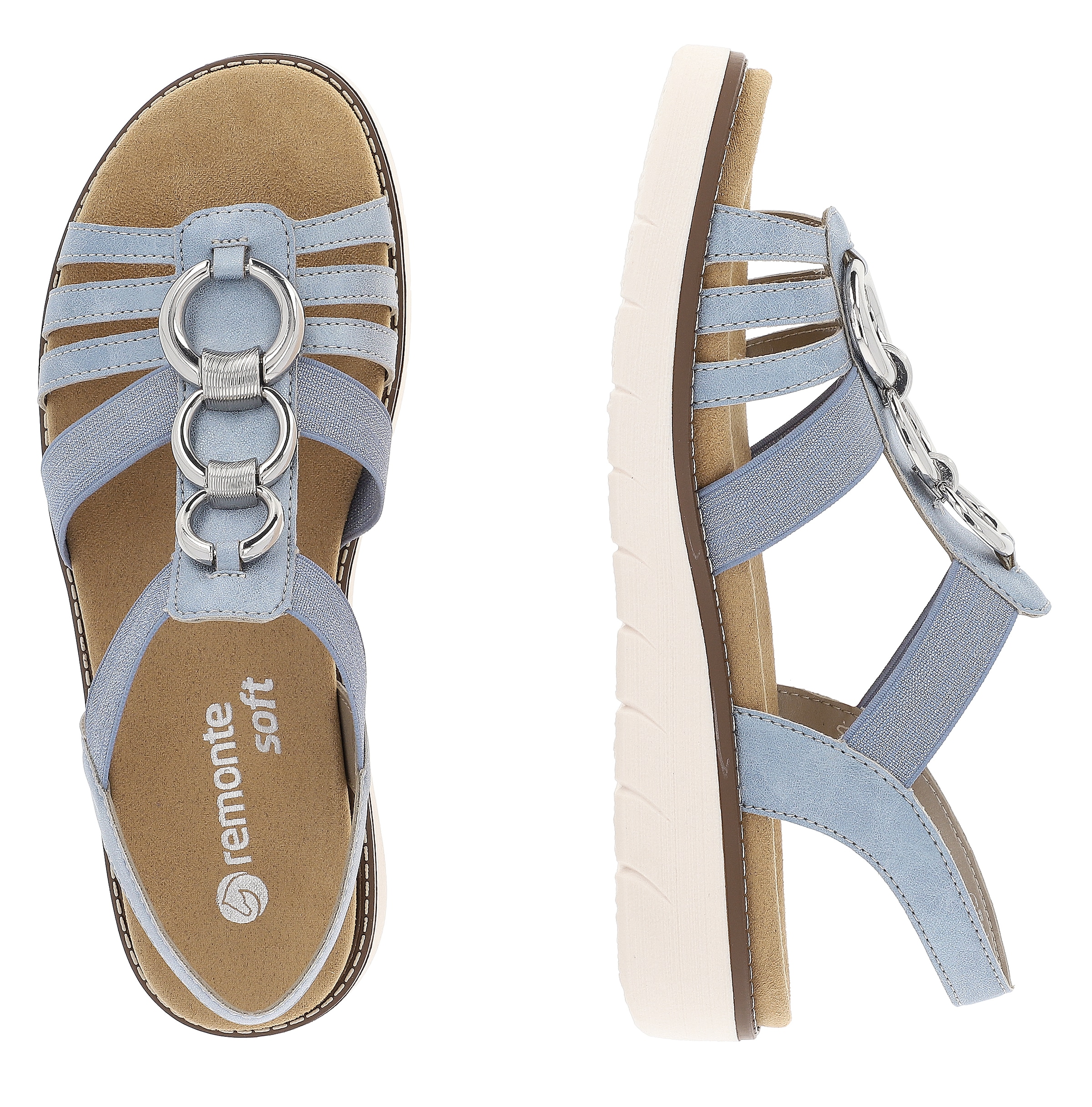 Remonte Sandale, Sommerschuh, Sandalette, Keilabsatz, mit praktischen Gummizügen