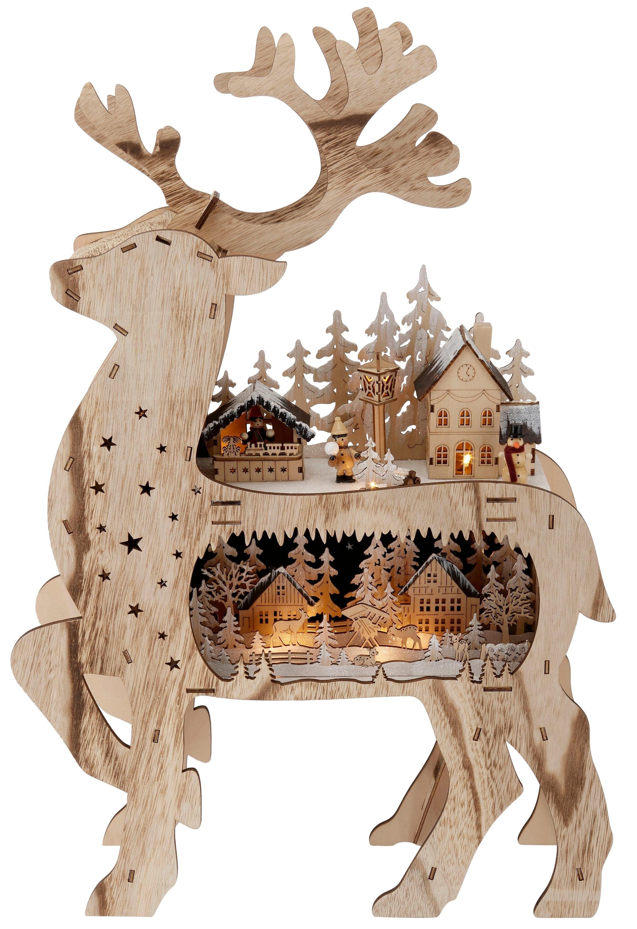 Home affaire Lichterbogen »Rentier, Weihnachtsdeko«, mit vielen Details, Höhe  67 cm online kaufen