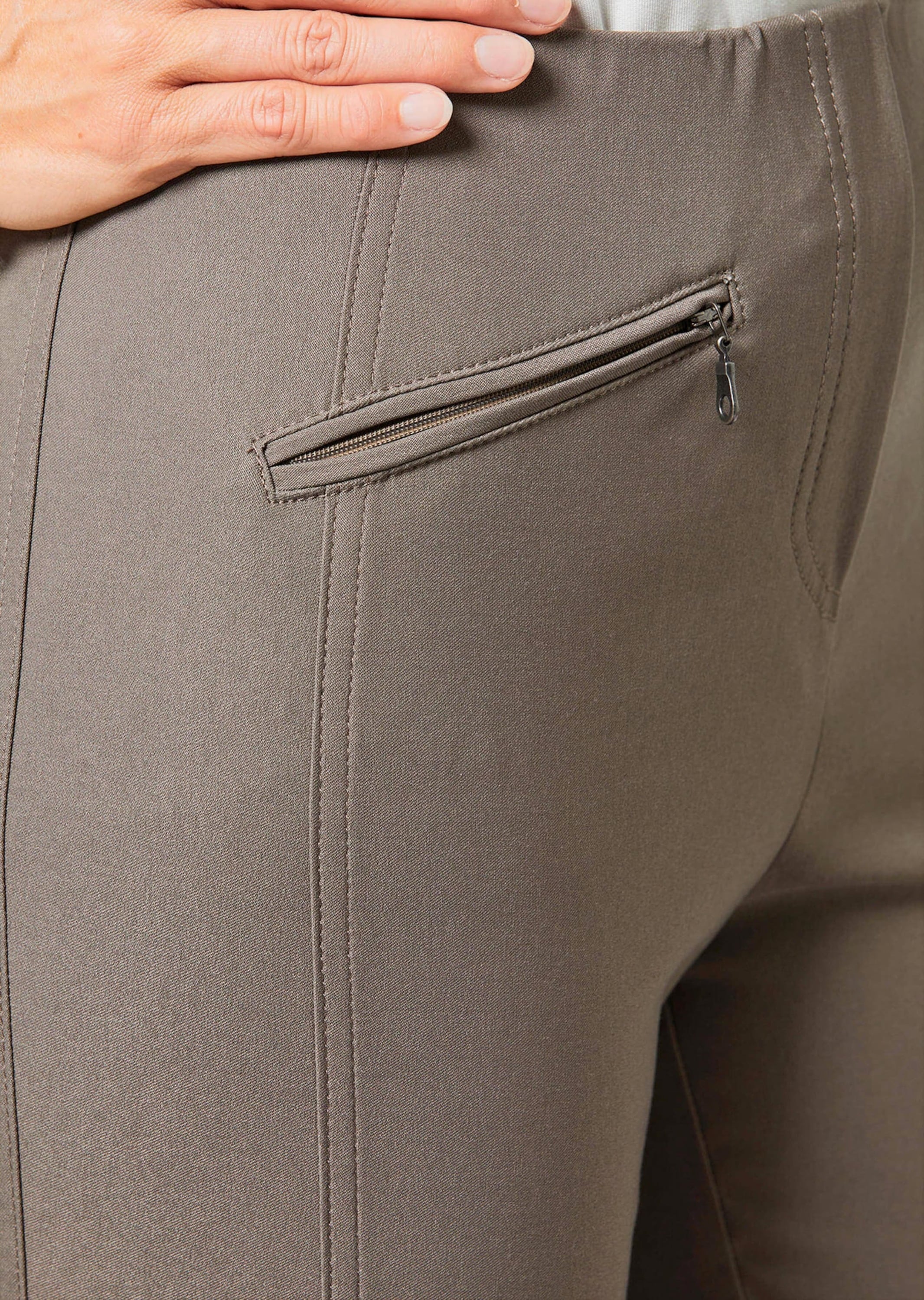 GOLDNER 2-in-1-Hose »Stretchhose LOUISA Wärmende Schlupfhose LOUISA in knitterarmer Ware«