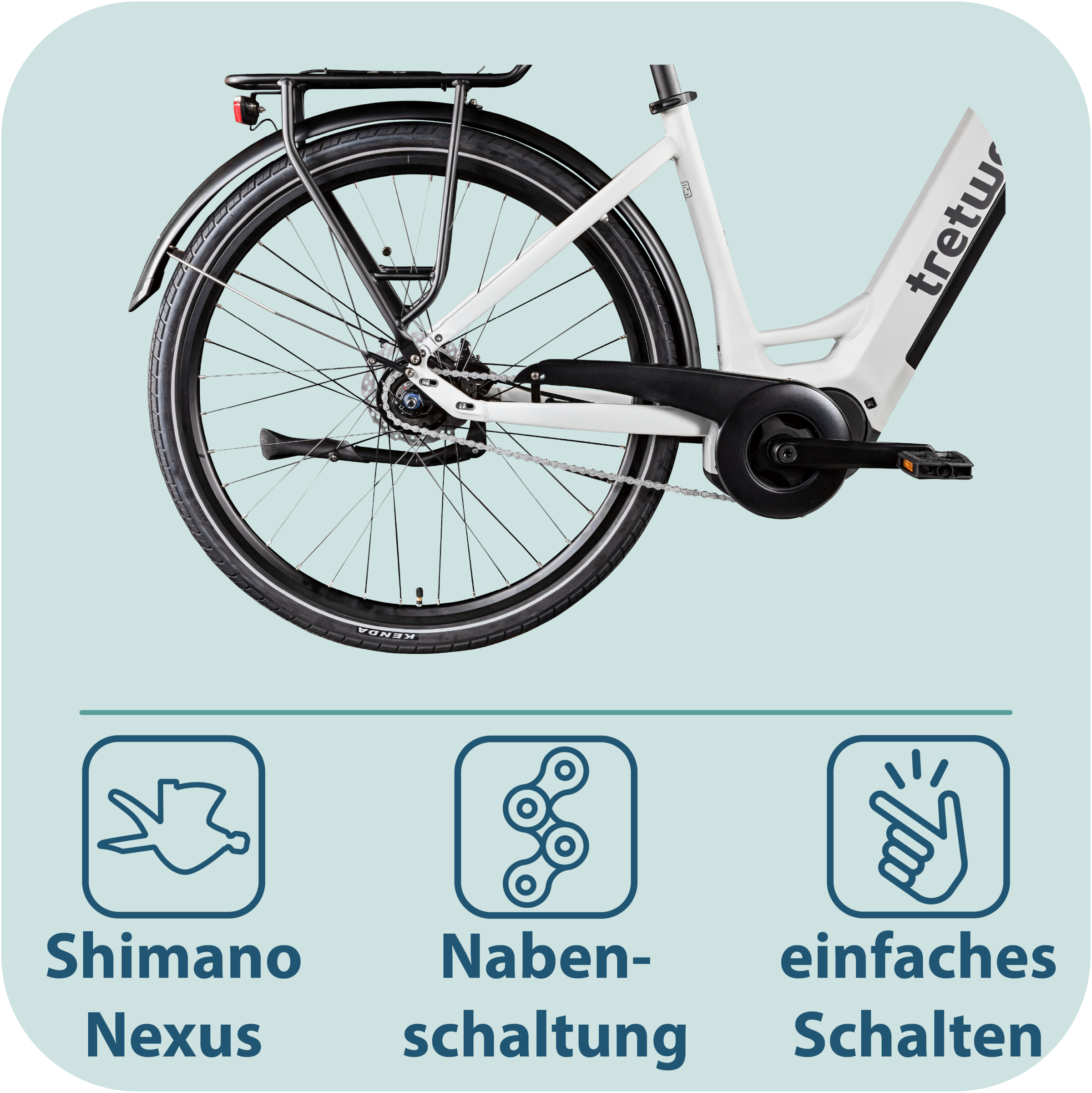 Tretwerk »Amber Nexus« 8 Gang Nabenschaltung Mittelmotor 250 W Tretwerk Amber Nexus E Bike Damen 28 Zoll Elektrofahrrad 155 - 185cm