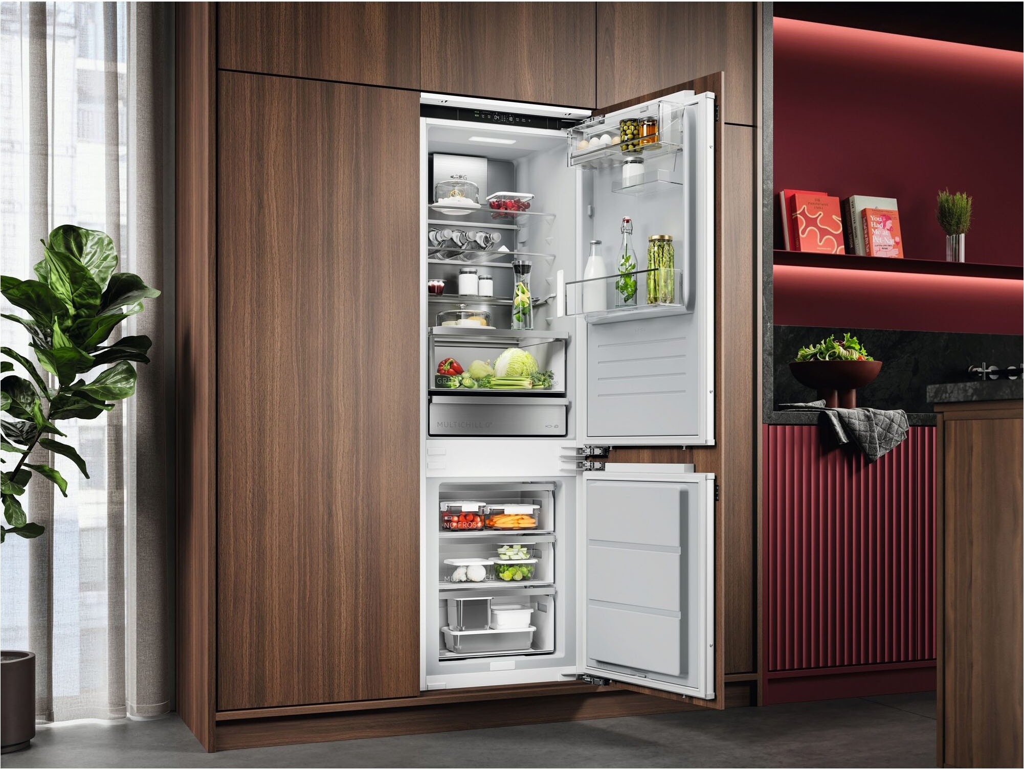 AEG Einbaukühlgefrierkombination Serie 9000 »TC9VS181BC« 176,9 cm hoch 55,7 cm breit MultiChill-Null-Grad-Schublade -3°C bis +5°C wählbar, WiFi, NoFrost