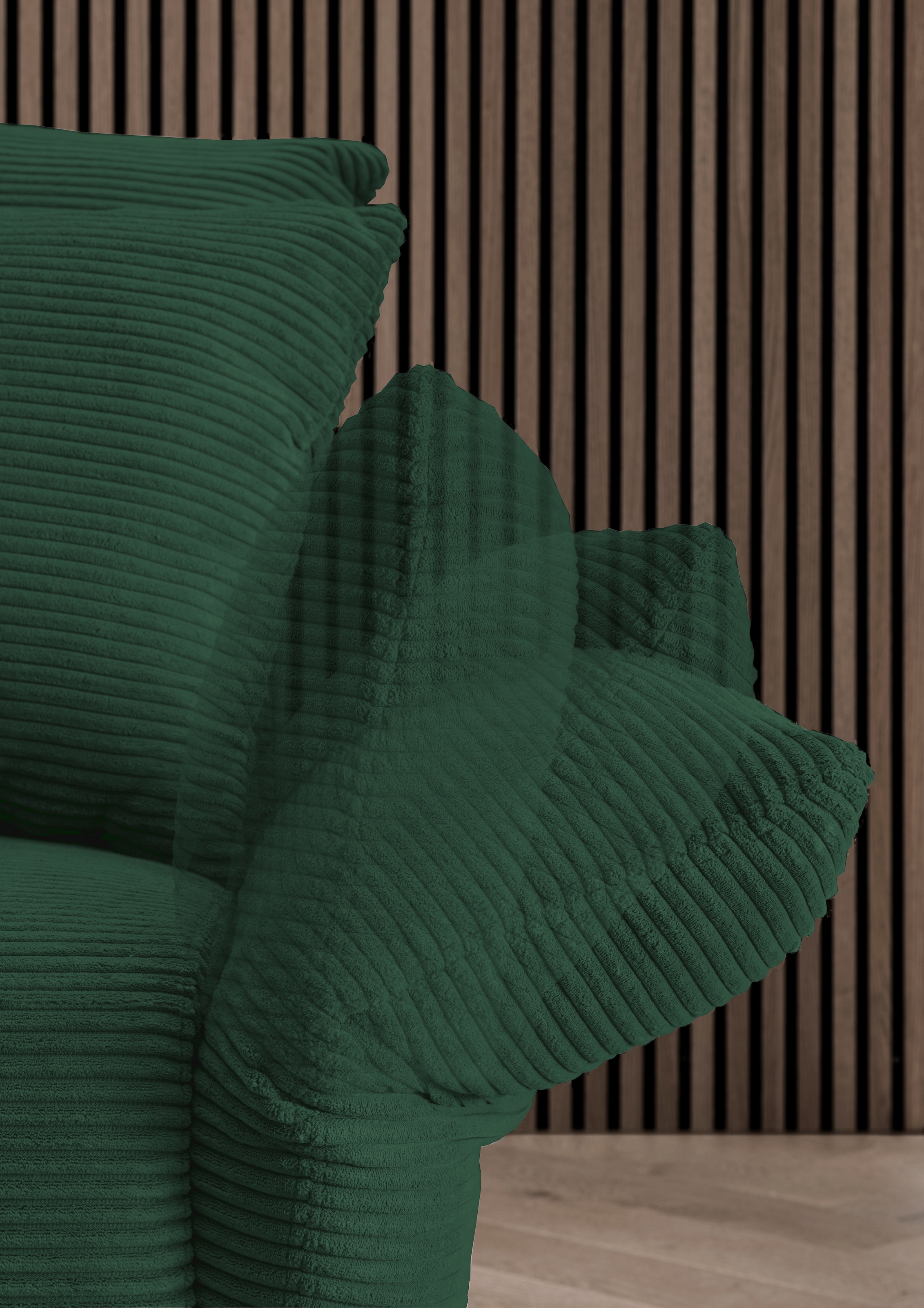 Home affaire Ecksofa »Lazio modern und bequem, schmale Armlehnen, tolle Detailverarbeitung« zwei verschiedene Fußfarben wählbar