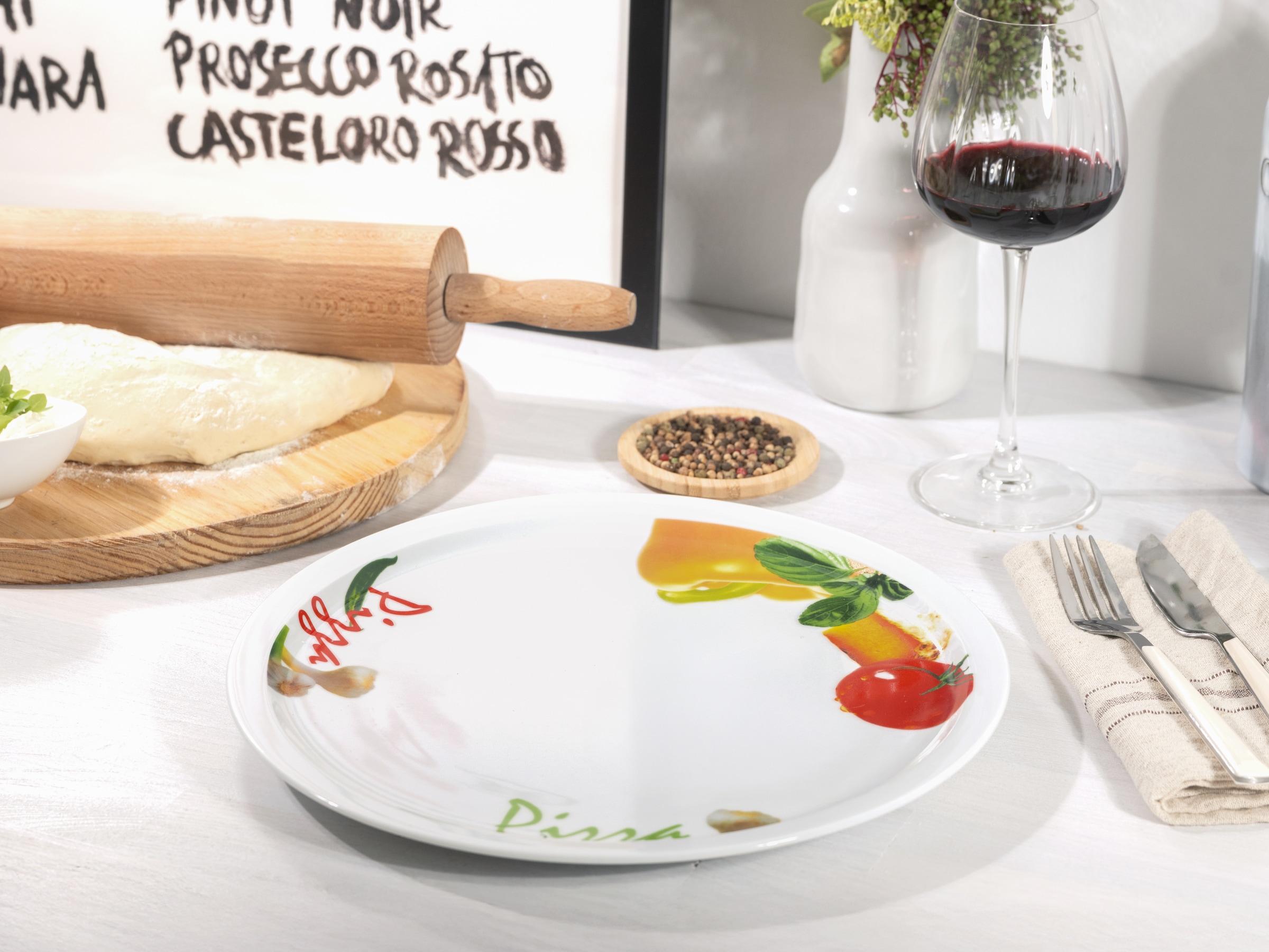 CreaTable Pizzateller »Milano Pizza, Teller Set, 4-tlg.« Italienische Eleganz, Vielseitig einsetzbar