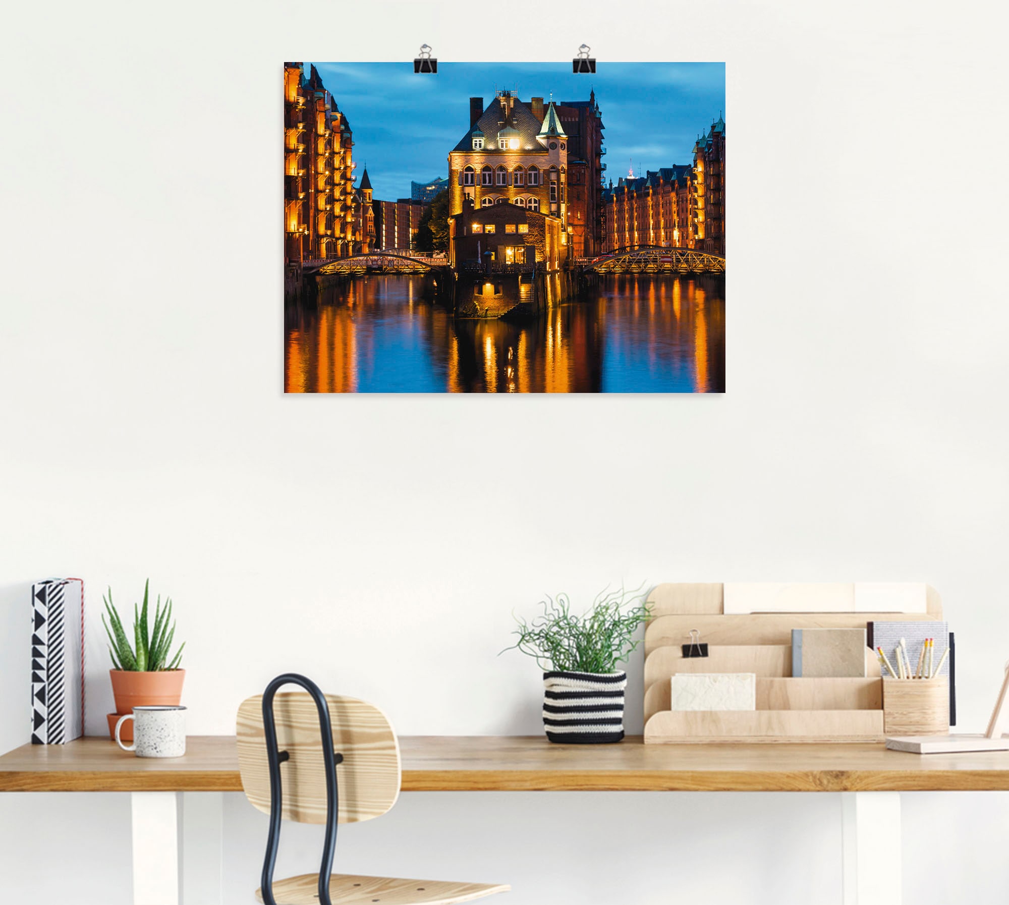 Artland Wandbild »Teil der alten Speicherstadt in Hamburg« Deutschland 1 Stk. tlg. als Leinwandbild, Poster in verschied. Größen