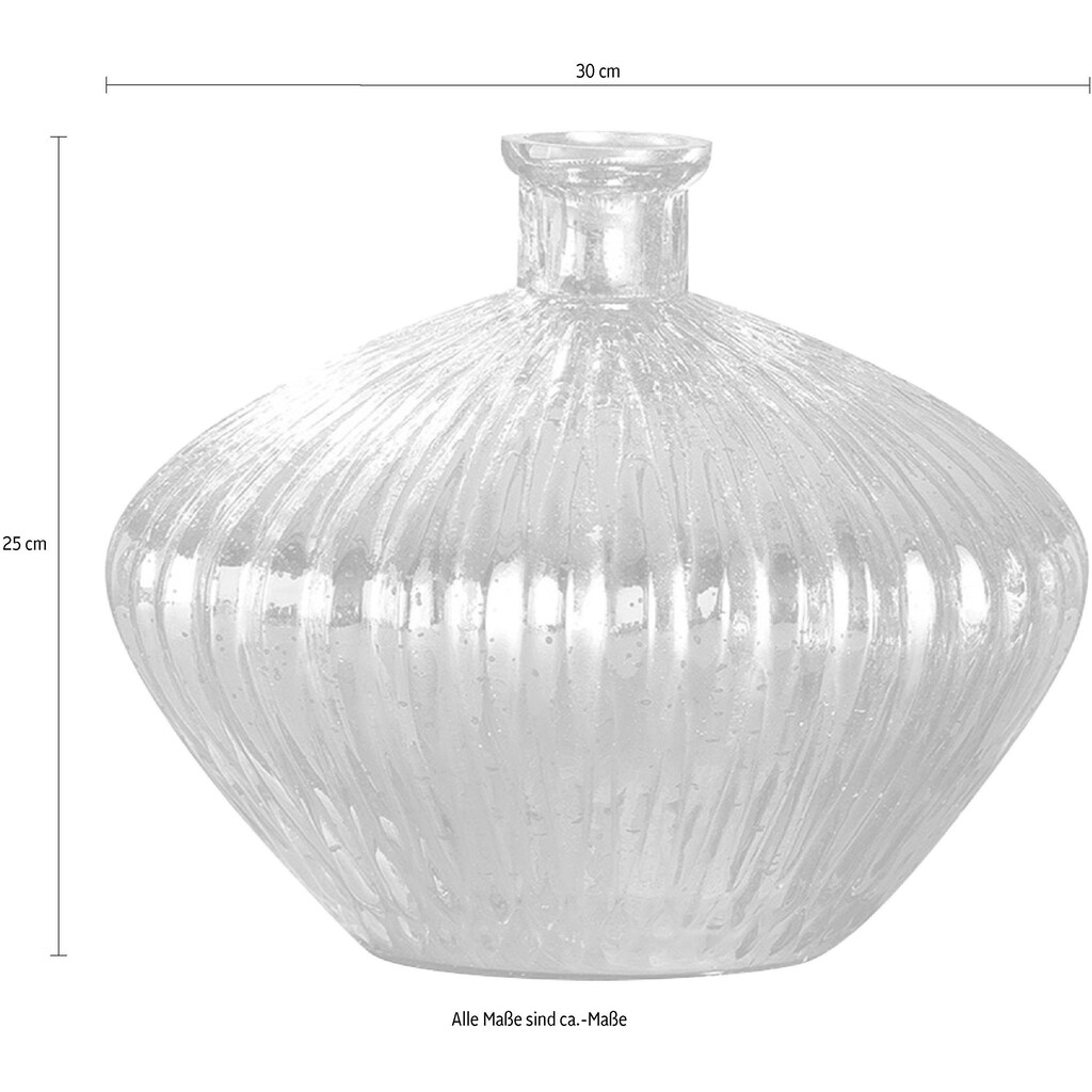 GILDE Tischvase »Plata«, Glas Ovale Vase
