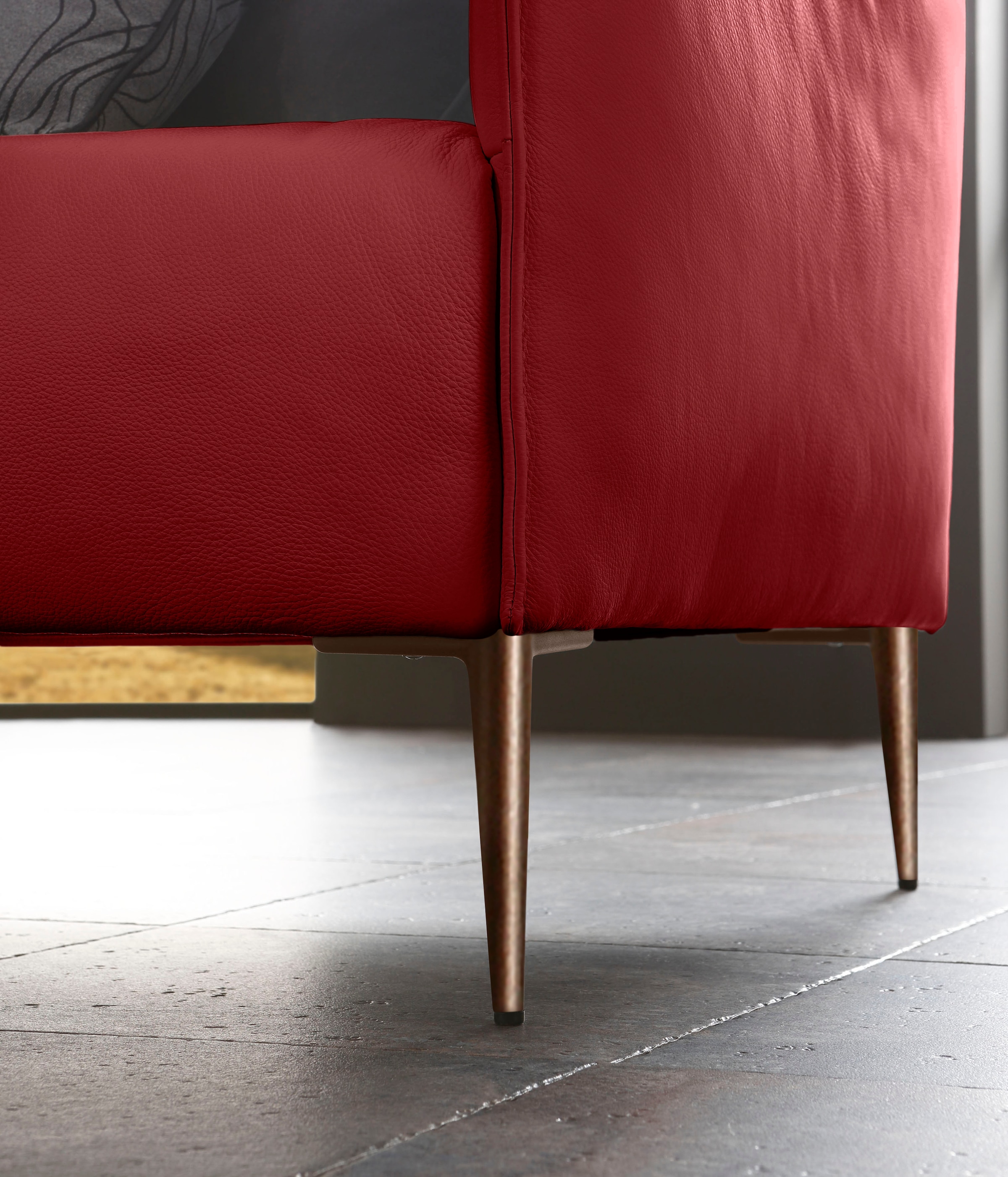 W.SCHILLIG 2-Sitzer »sally Design-Sofa, Loungsofa, bequem, schmale Armlehnen, Breite 154cm« mit Metallfüßen in Bronze pulverbeschichtet, Breite 154 cm