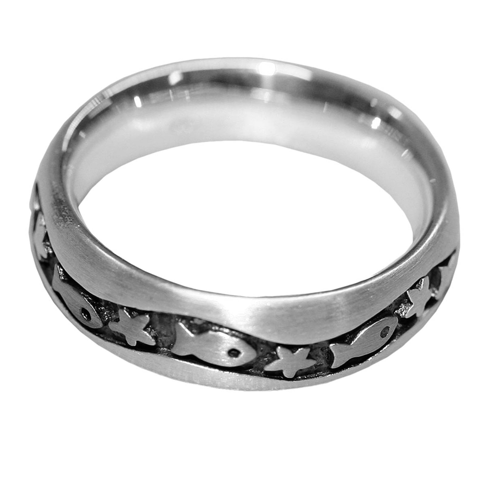 OSTSEE-SCHMUCK Fingerring »- Fisch & Stern - Silber 925/000 - ,«
