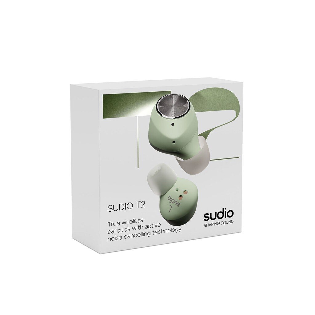 sudio Bluetooth-Kopfhörer »Sudio T2 True Wireless In-Ear-Kopfhörer«, Bluetooth, Active Noise Cancelling (ANC)-True Wireless