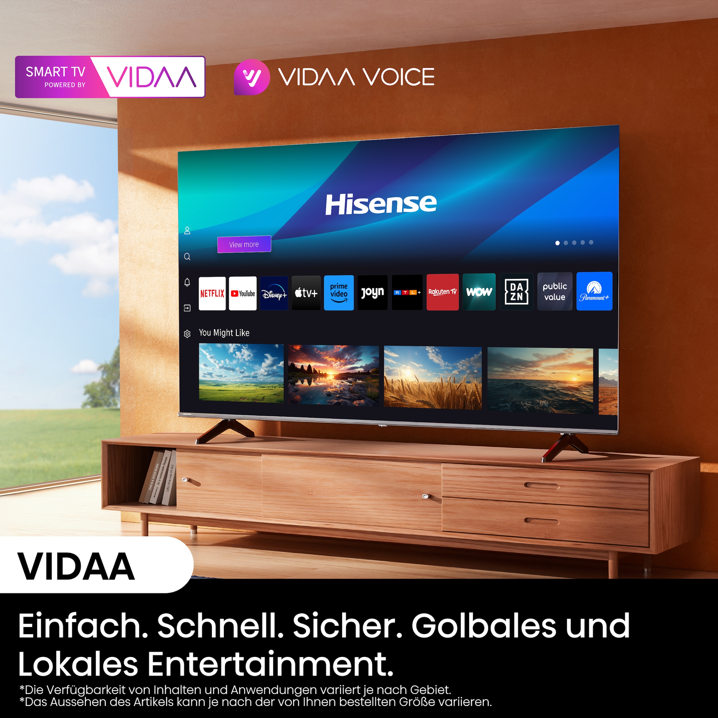 Hisense LED-Fernseher »58E6NT«, 4K Ultra HD, Smart-TV, 4K UHD